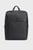 Чоловічий чорний рюкзак MODERN METAL SQUARED BP