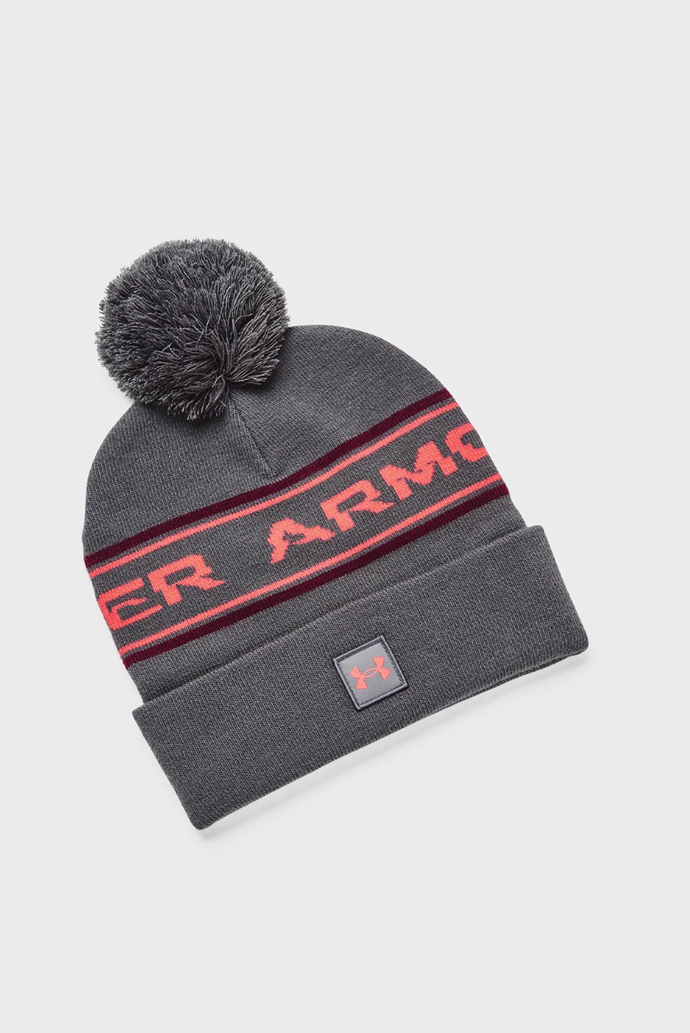 Чоловіча сіра шапка UA Men's Halftime Pom Beanie 1