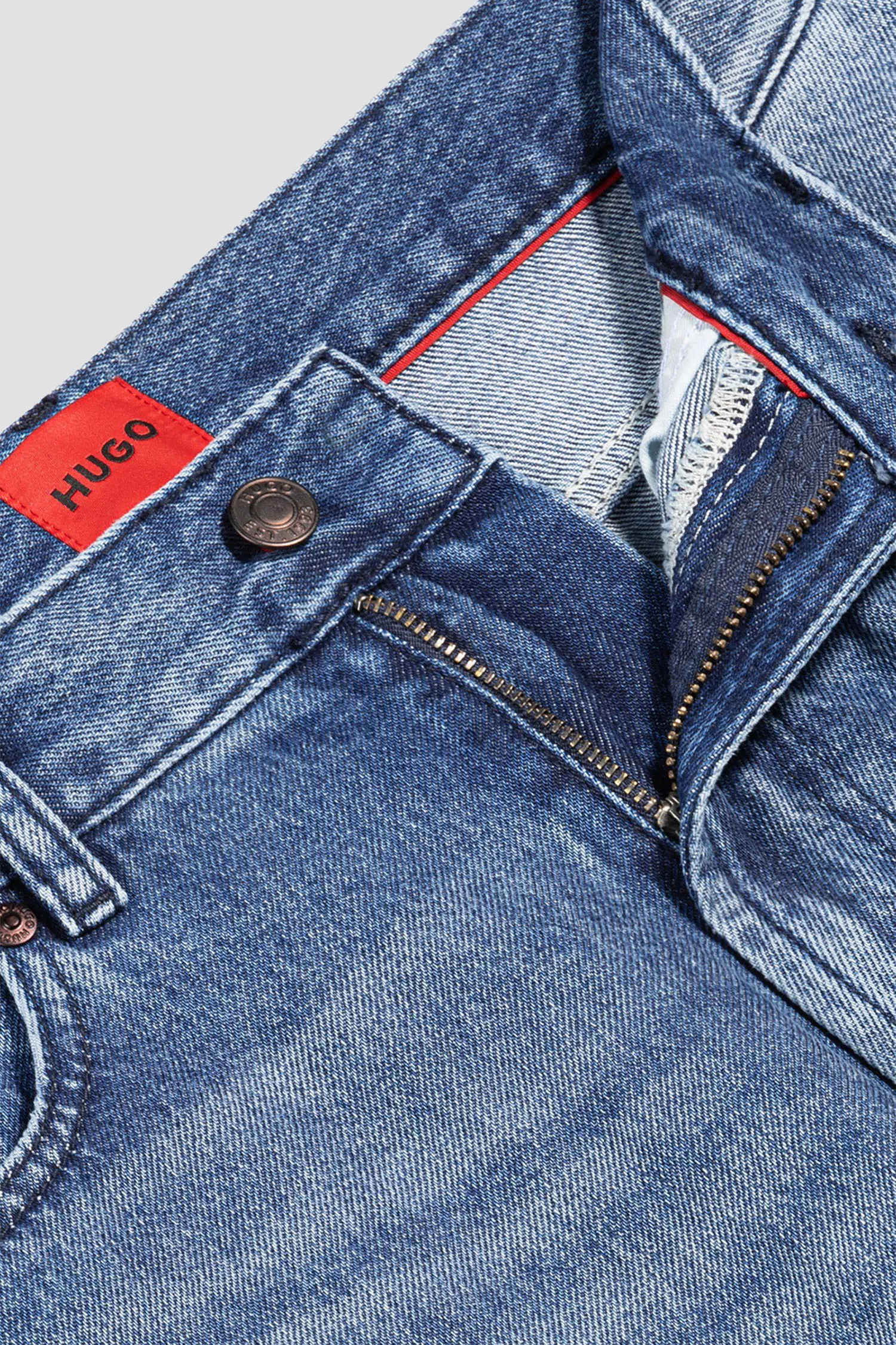 Мужские синие джинсы 5