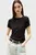 Жіноча чорна футболка TJW SLIM ESSENTIAL RIB SS EXT