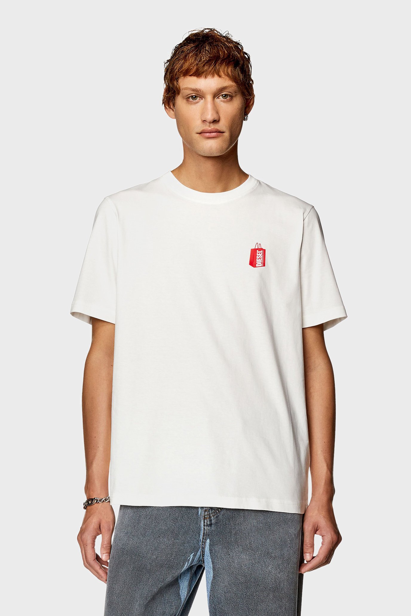 Мужская белая футболка T-JUST-N18 MAGLIETTA 1