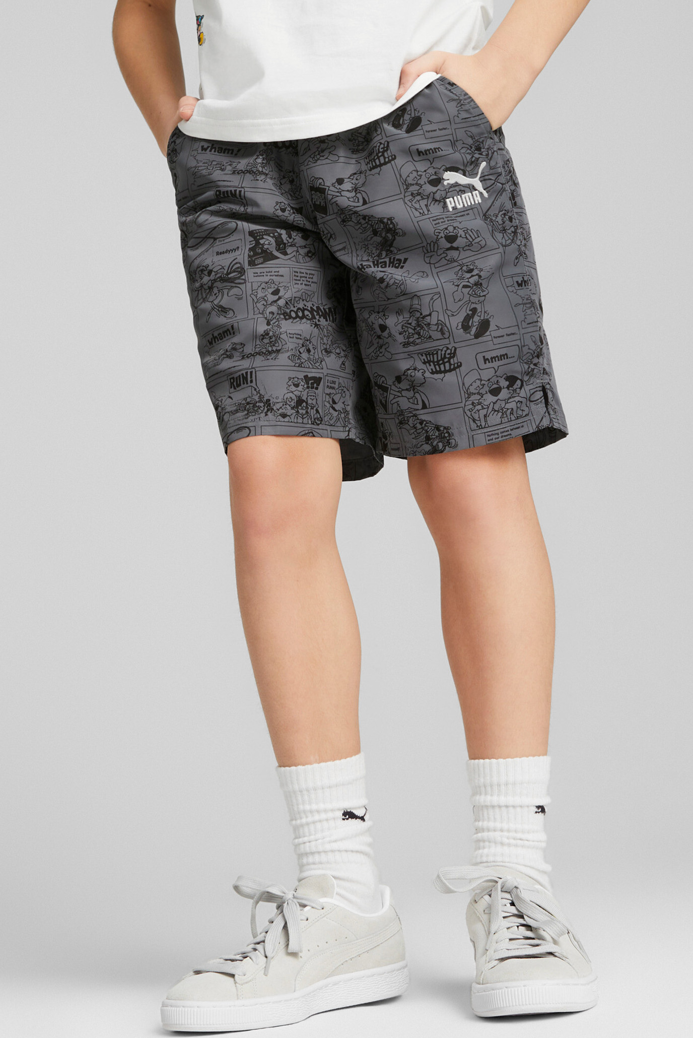 Дитячі сірі шорти Classics Super Shorts Youth 1