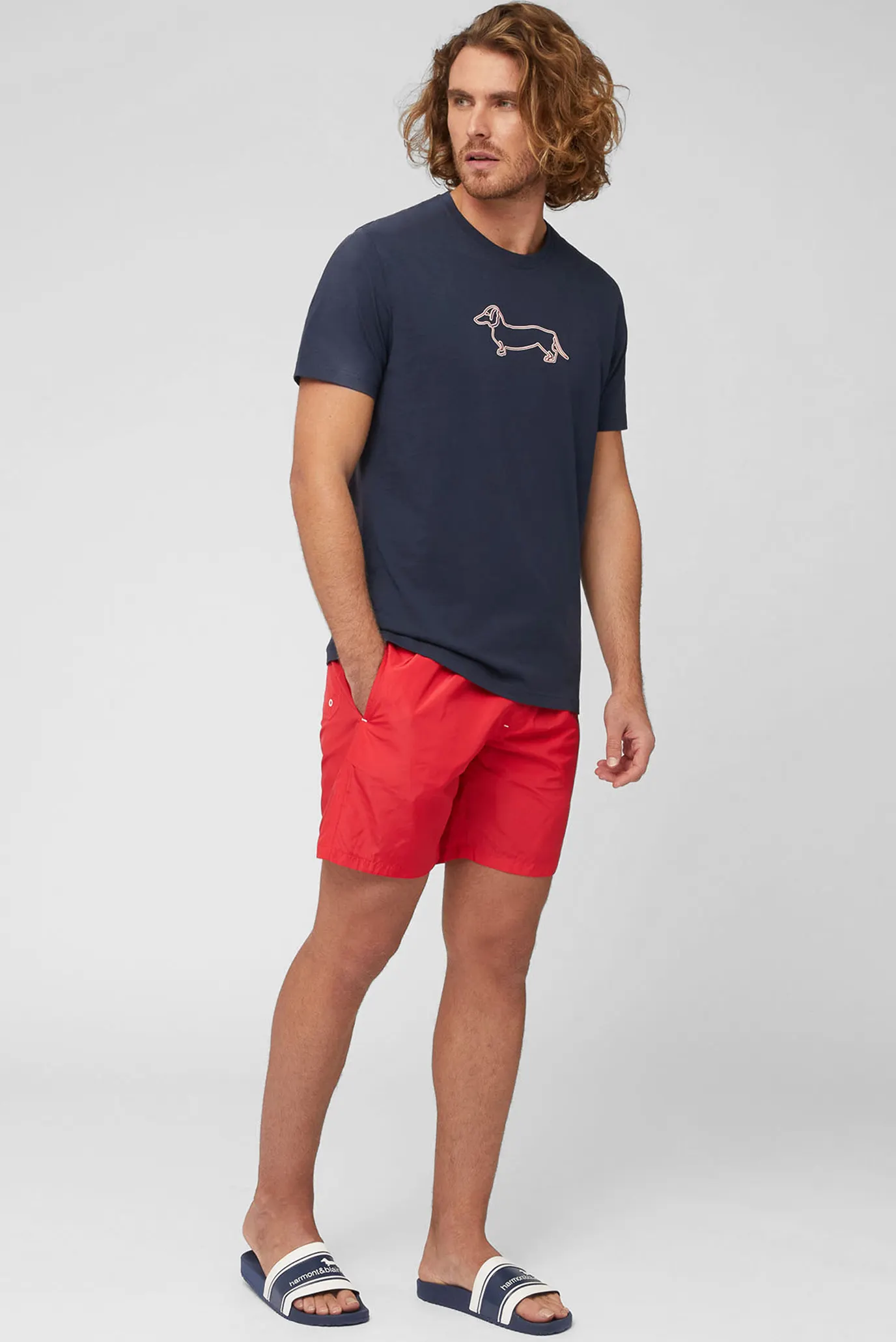 Мужские красные плавательные шорты 3