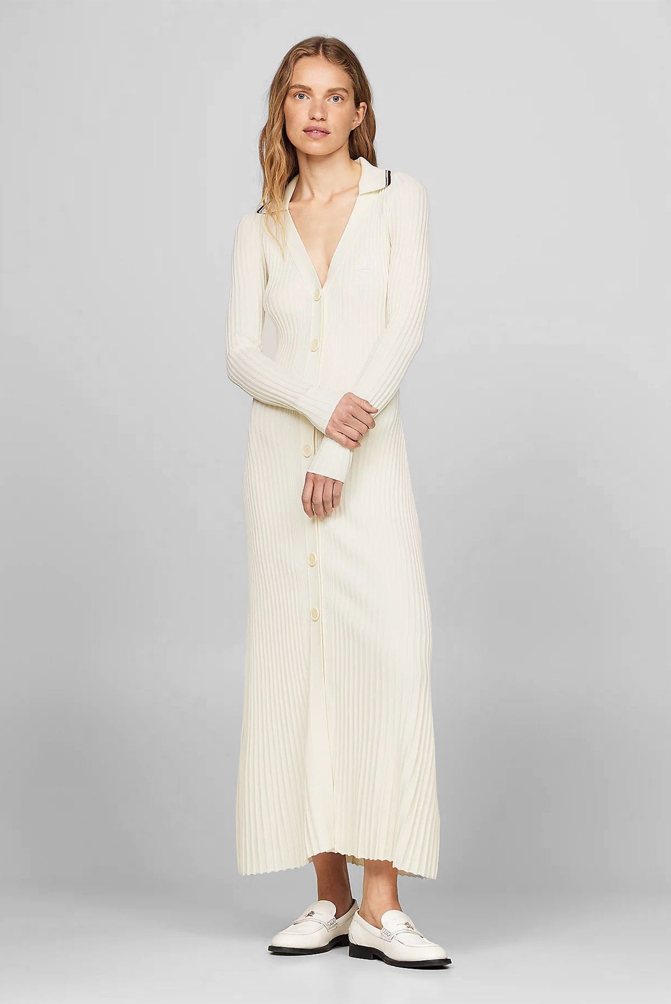 Женское белое платье THC CC GLOBAL POLO SWTR DRESS 1