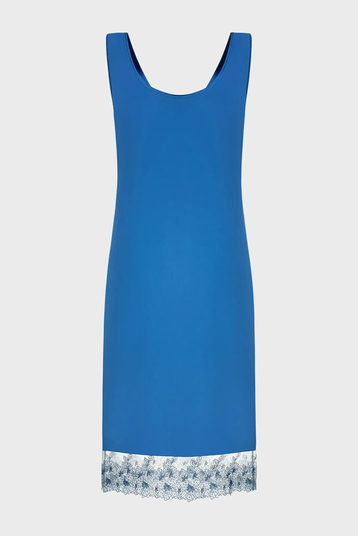 Жіноча синя нічна сорочка 4