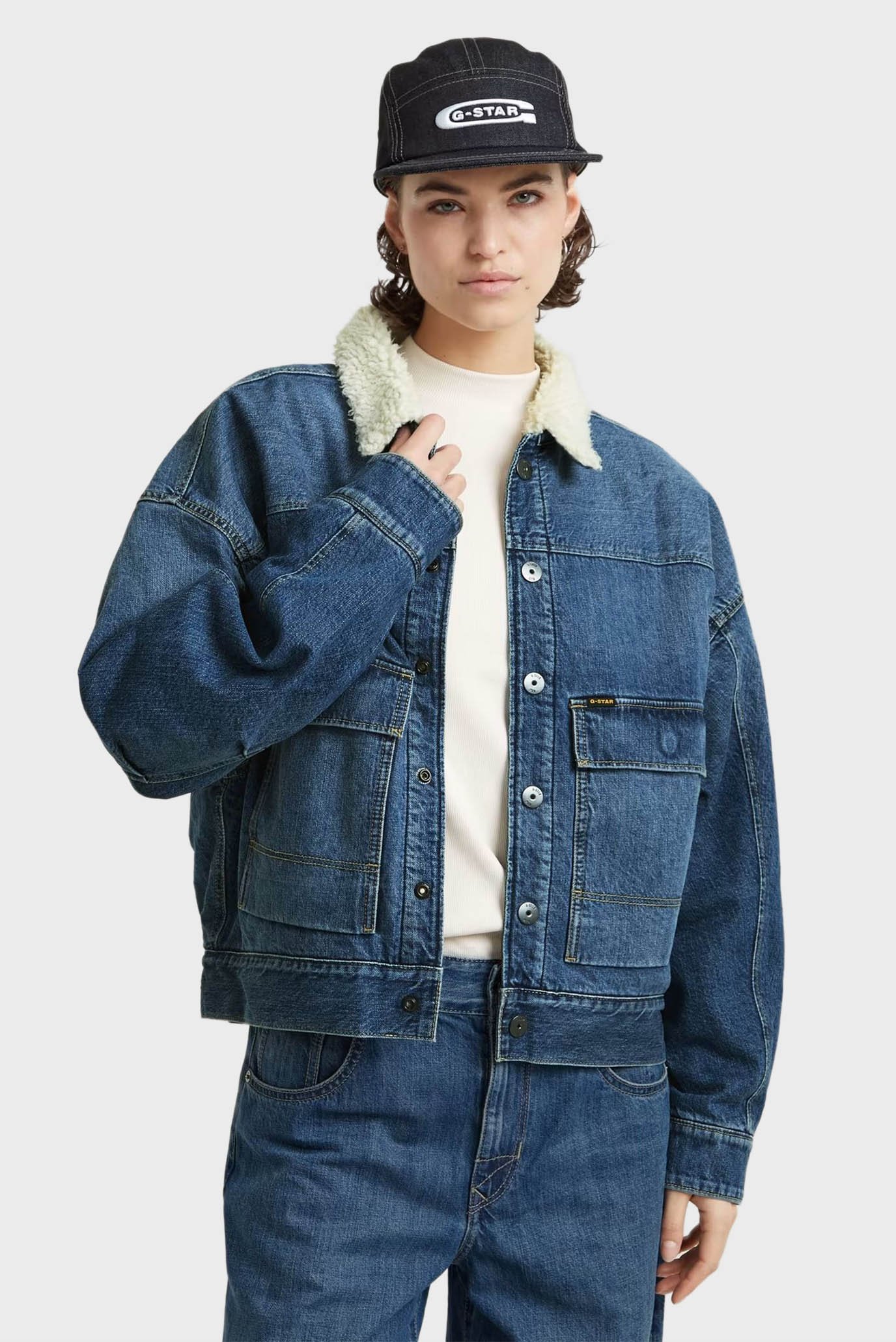 Женская синяя джинсовая куртка Drifter sherpa Синий M G-Star RAW D25340,D536 Женская синяя джинсовая куртка Drifter sherpa Синий M G-Star RAW D25340,D536