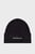 Чоловіча чорна шапка MONO LOGO EMBRO BEANIE