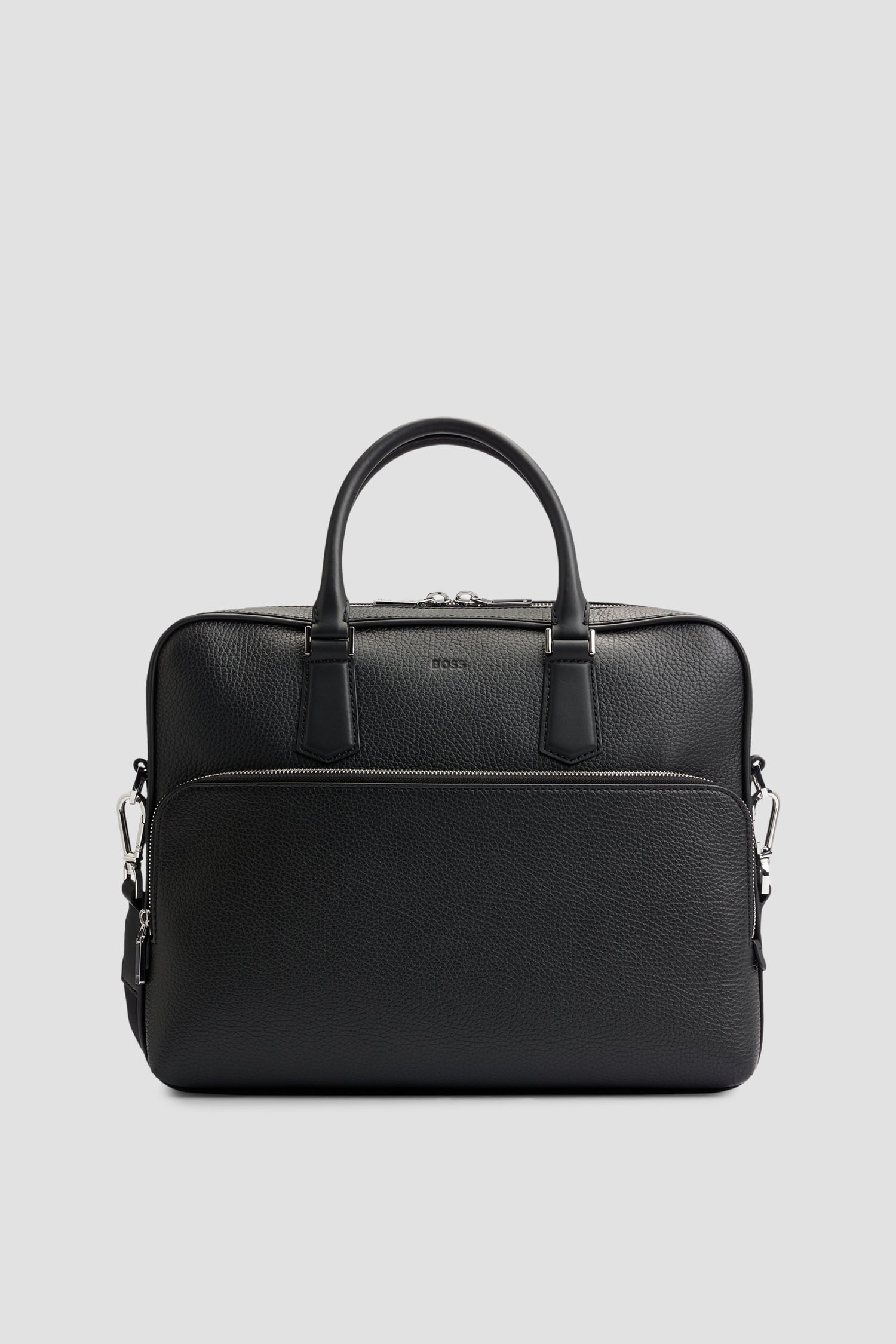 Мужская черная кожаная сумка для ноутбука Черный ONESIZE BOSS 50529293;001 Мужская черная кожаная сумка для ноутбука Черный ONESIZE BOSS 50529293;001