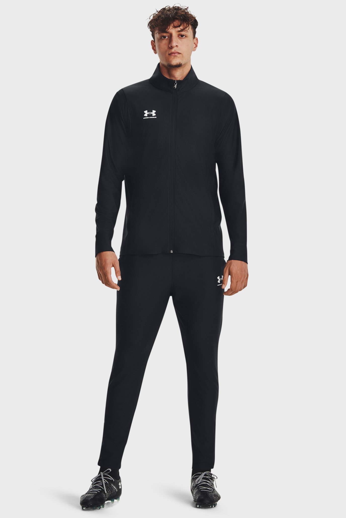 Чоловічий чорний спортивний костюм (кофта, штани) UA M's Ch. Tracksuit 1