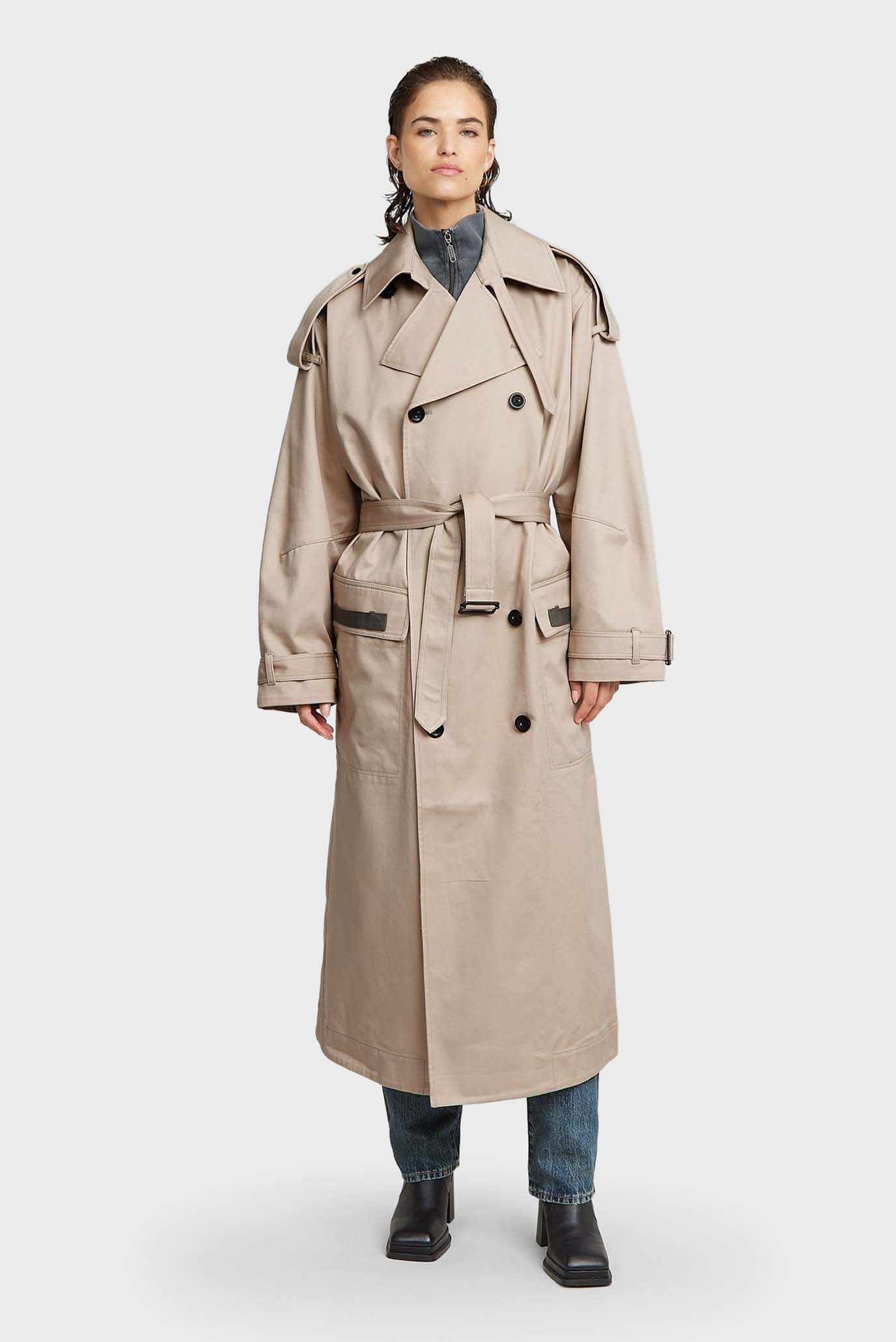 【未開封】A&G NEXT BREAKS FIVE STARS BEST Жіночий бежевий тренч Macro G-Star RAW D26379,C981 — MD-Fashion