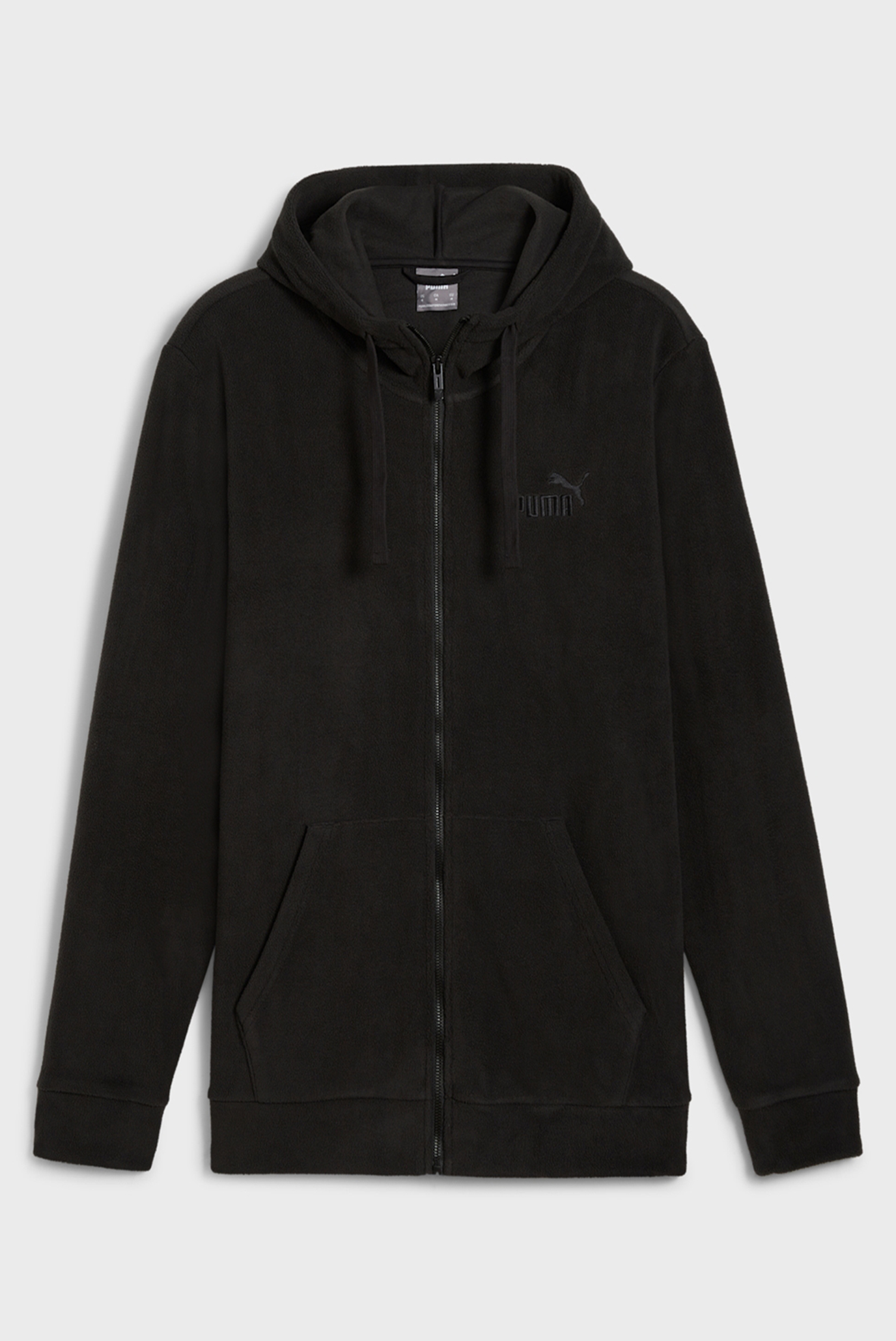 Мужское черное худи  ESS ELEVATED Full-Zip Hoodie Men 1