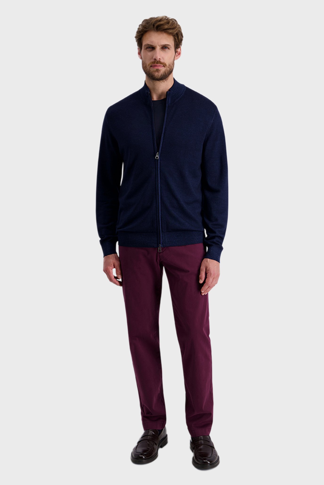 Мужской темно-синий шерстяной кардиган Синий 3XL Pierre Cardin PC.-C5 50709.5037 Мужской темно-синий шерстяной кардиган Синий 3XL Pierre Cardin PC.-C5 50709.5037