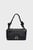 Женская черная кожаная сумка PUSHLOCK LEATHER SHOULDER BAG