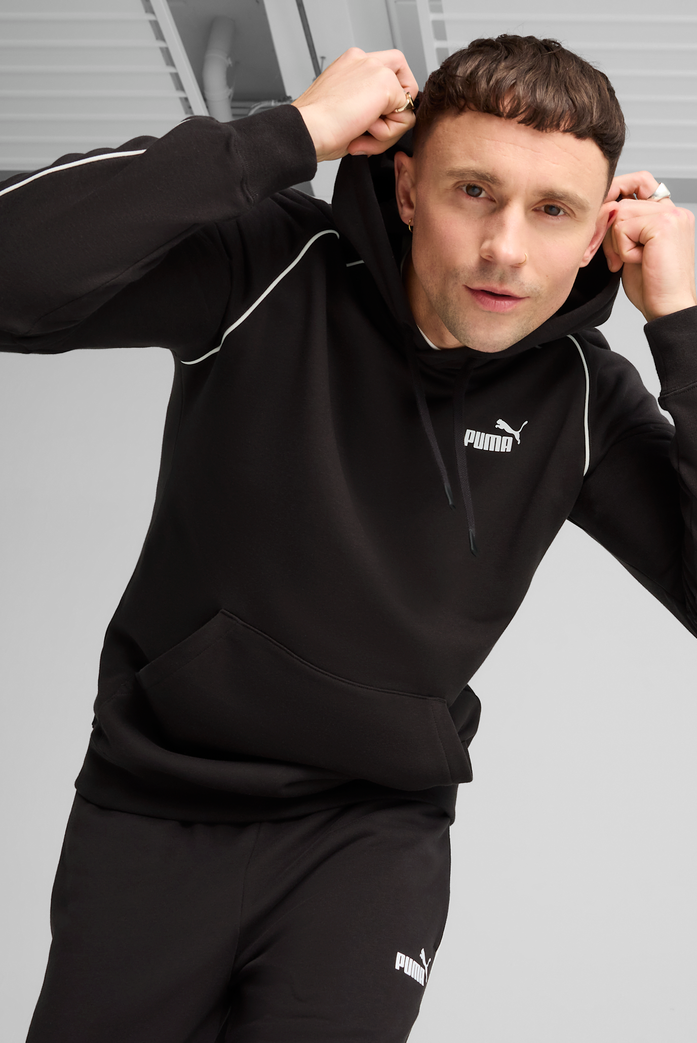 Мужское черное худи PUMA Sport Hoodie Men 1