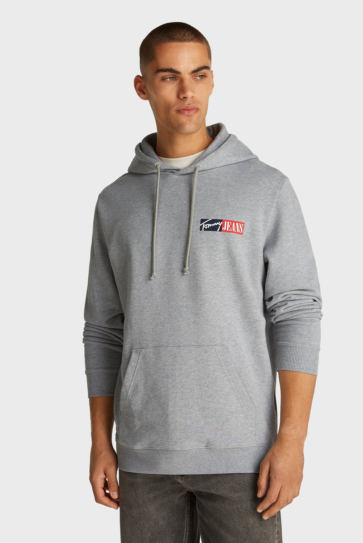 Мужское серое худи Серый M Tommy Jeans DM0DM20257 Мужское серое худи Серый M Tommy Jeans DM0DM20257