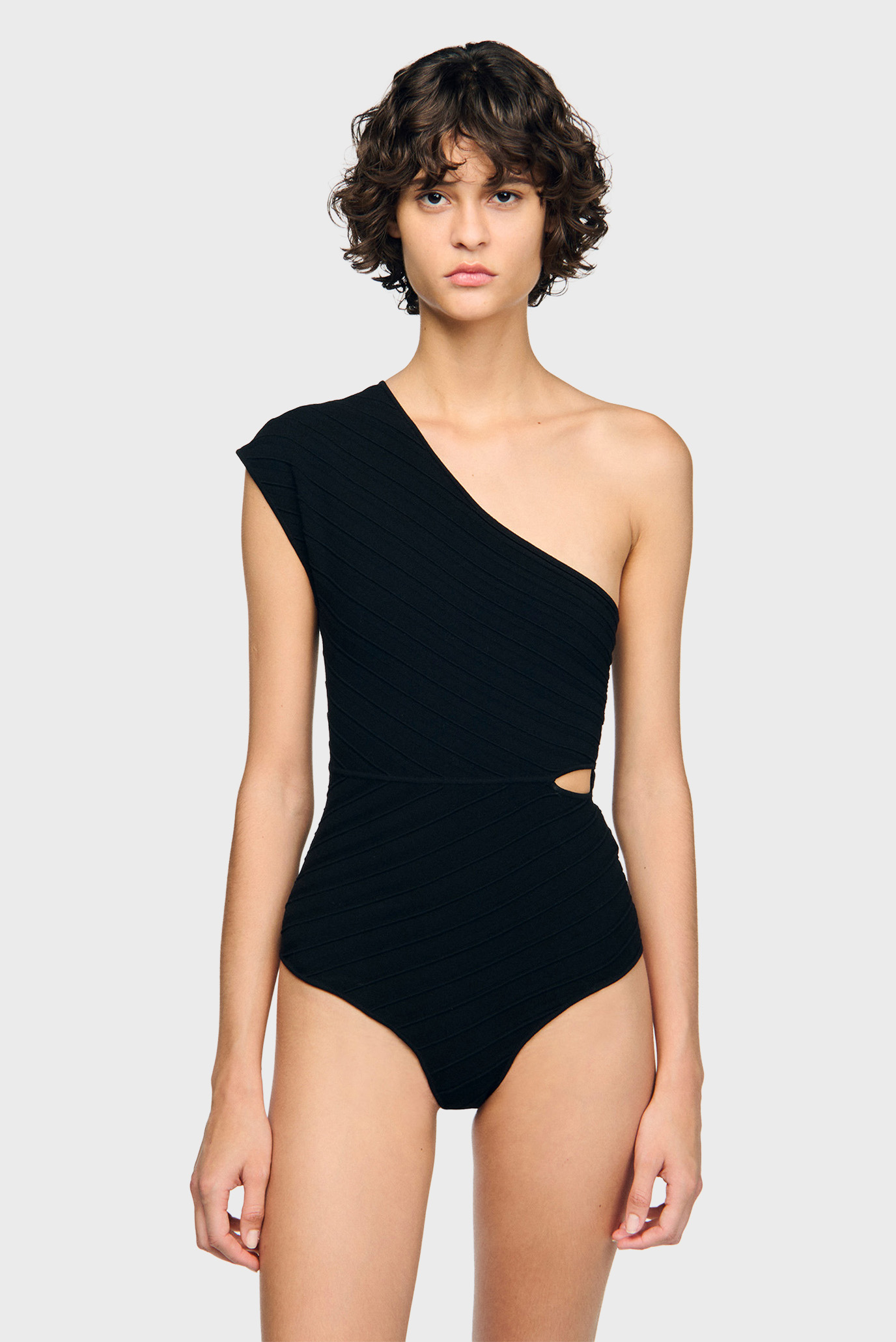 Женское черное боди Черный M Sandro SFPBD00034_Black Женское черное боди Черный M Sandro SFPBD00034_Black