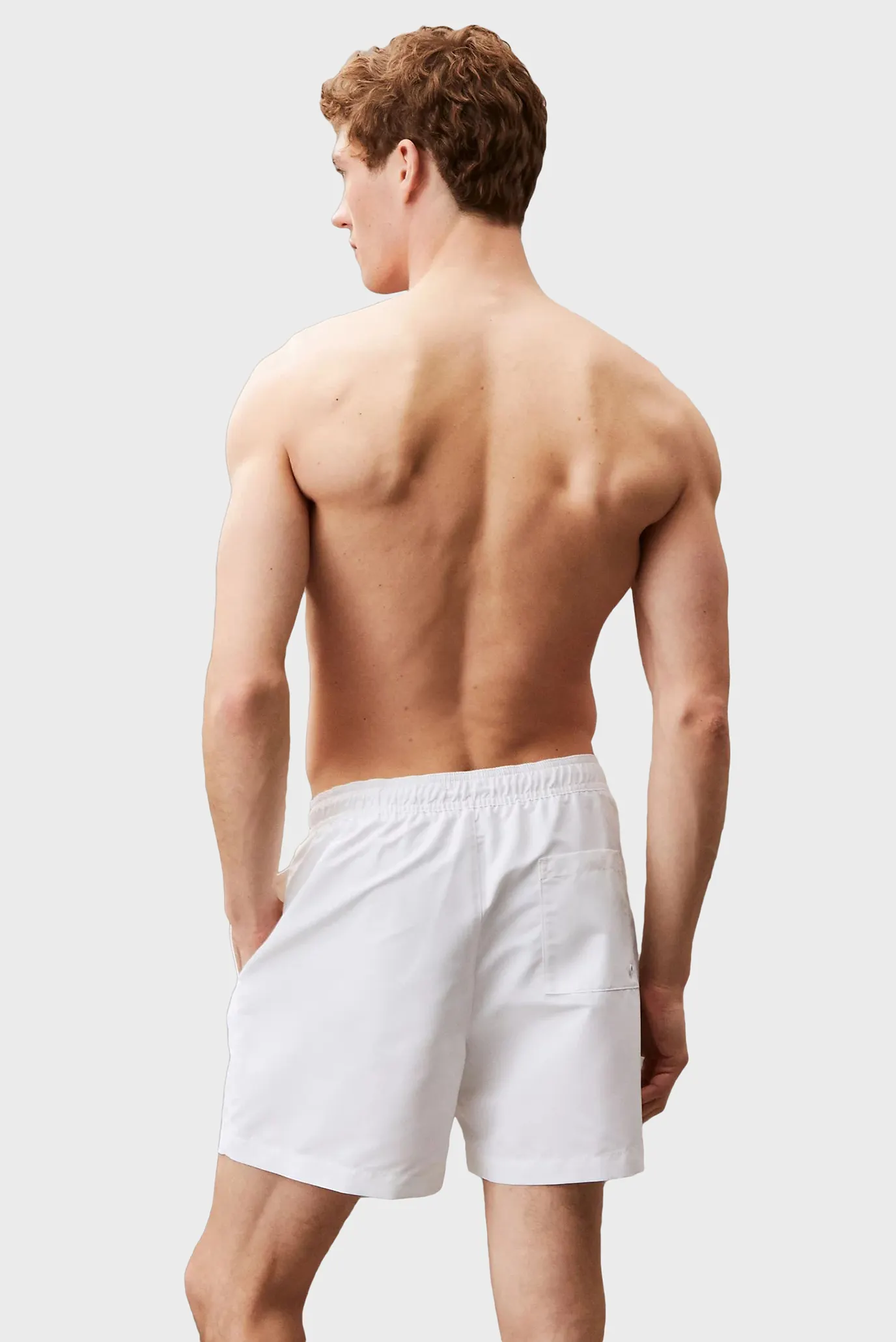 Мужские белые плавательные шорты MEDIUM DRAWSTRING 2