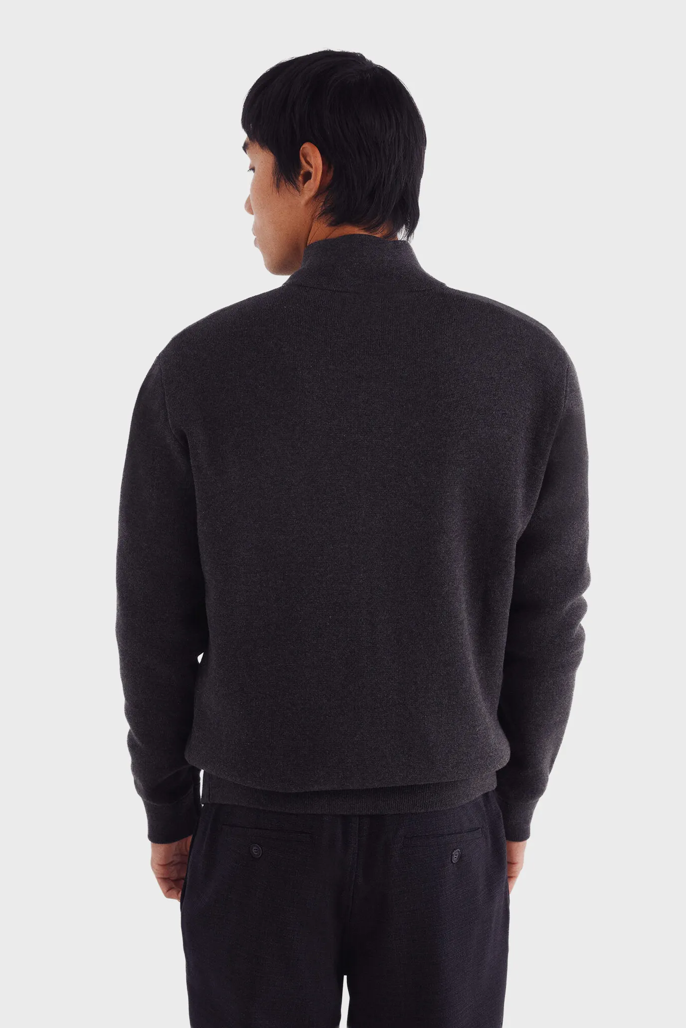 Чоловічий темно-сірий кардиган 4