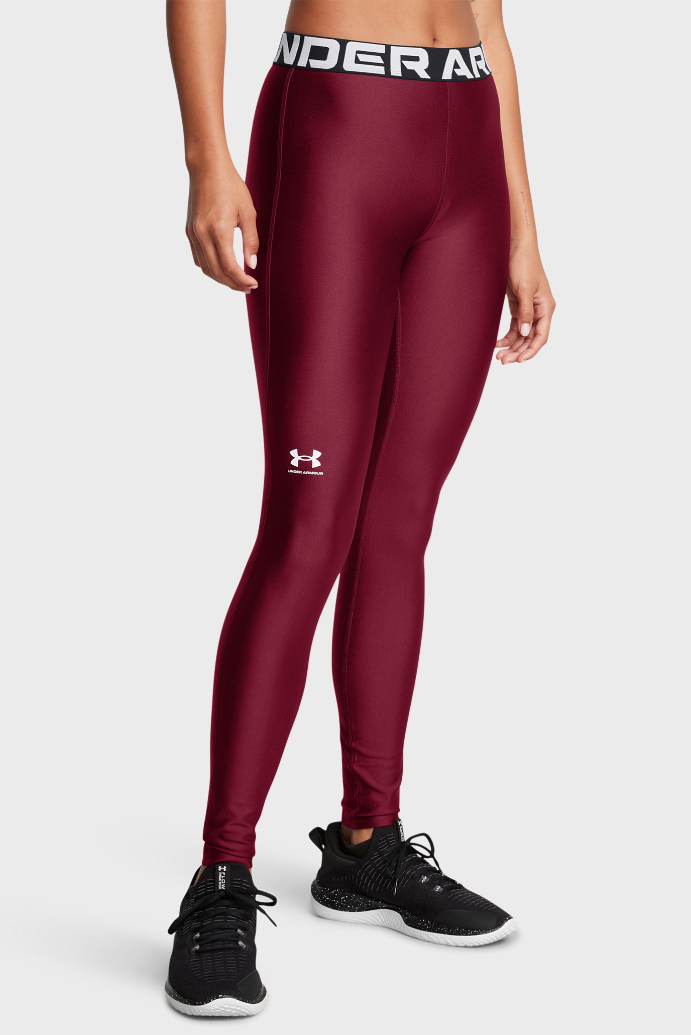 Женские бордовые тайтсы UA HG Authentics Legging 1