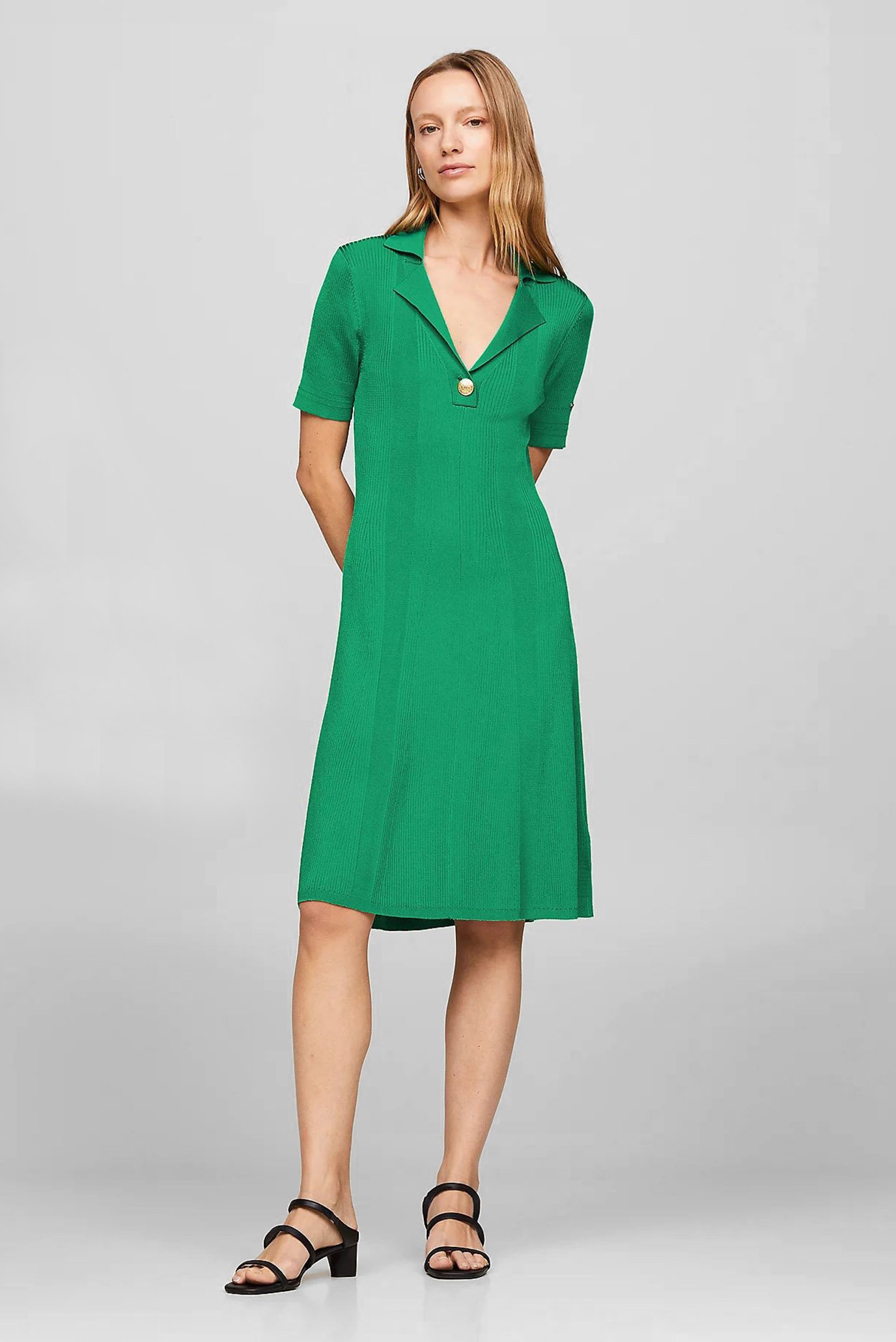 Женское зеленое платье RIB BUTTON F&F POLO SWT 1