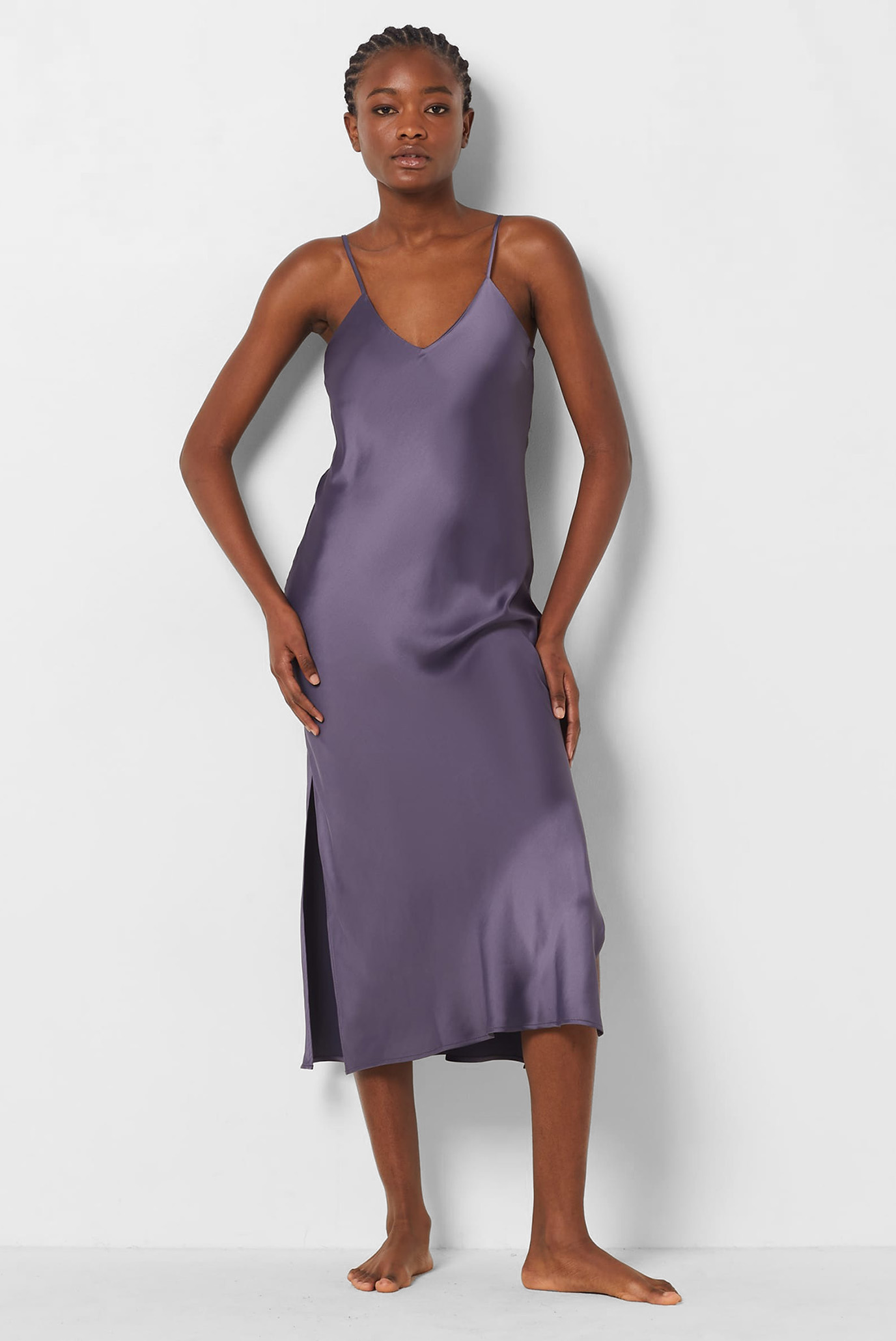 Жіноча фіолетова нічна сорочка CLAIRE 1