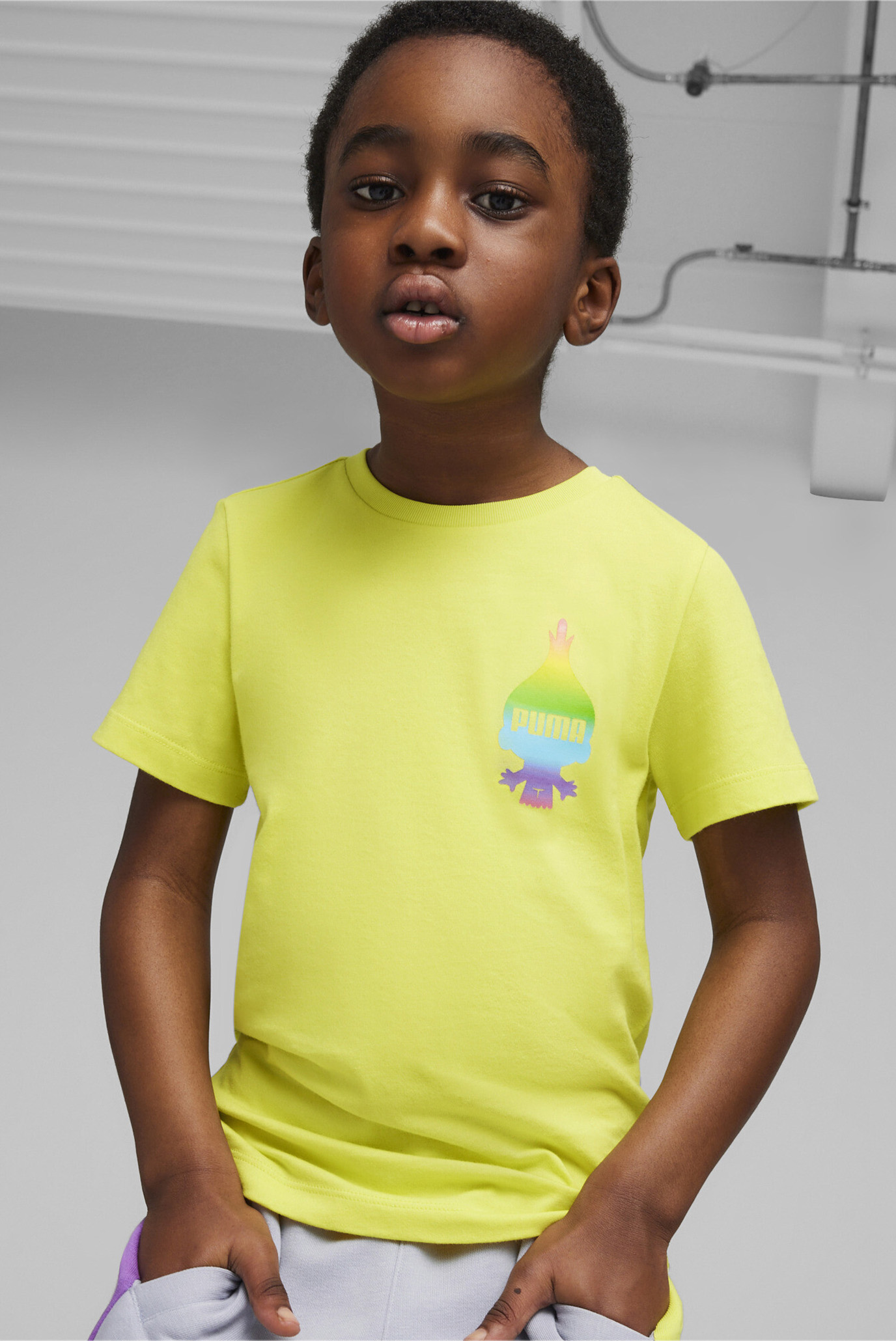 Детская желтая футболка PUMA x TROLLS Kids' Tee 1
