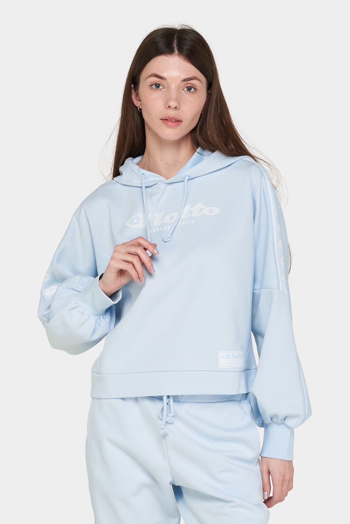 Женское голубое худи ATHLETICA DUE W V SWEAT HD 1