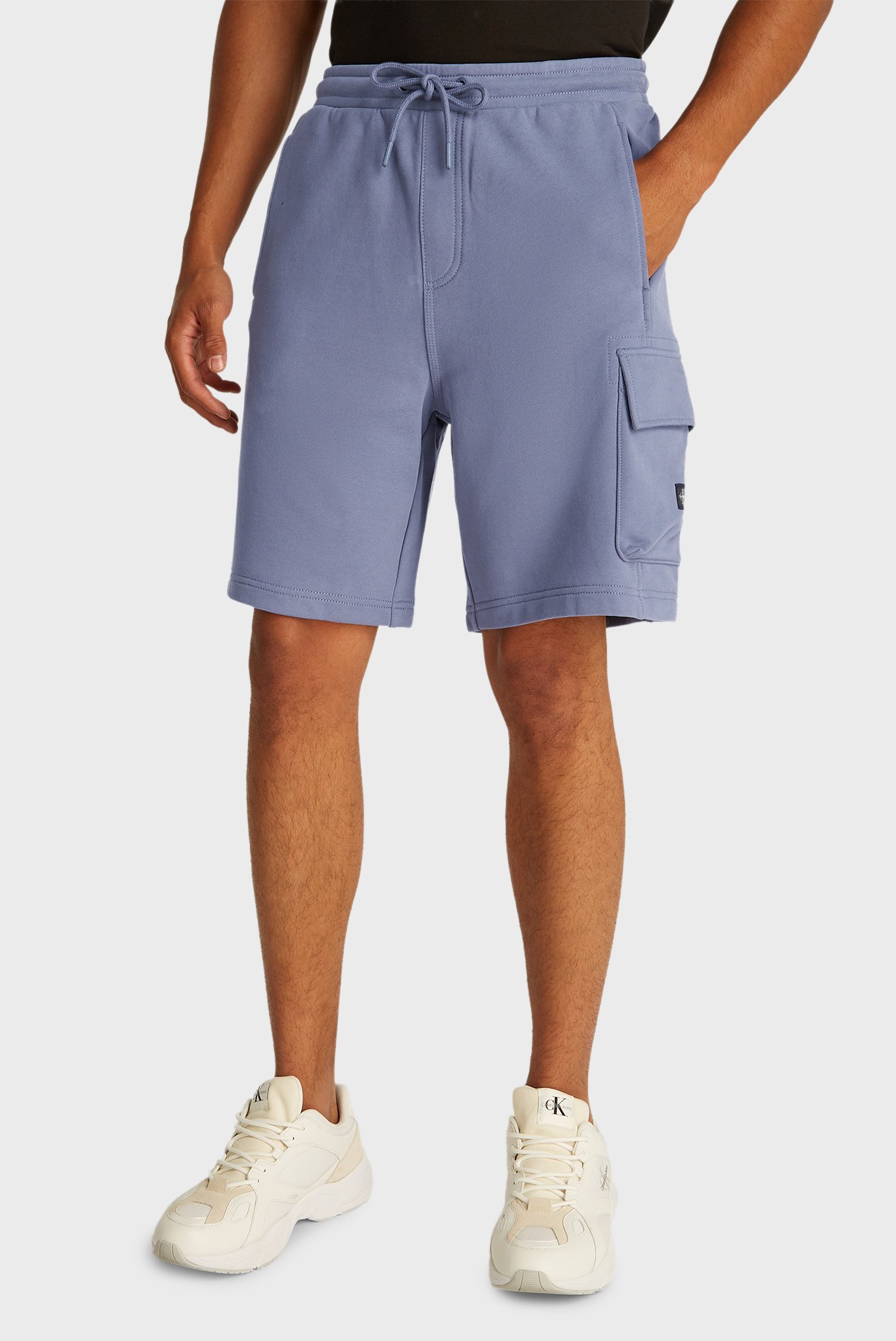 Мужские голубые шорты WOVEN LABEL SHORT Голубой L Calvin Klein Jeans J30J327284 Мужские голубые шорты WOVEN LABEL SHORT Голубой L Calvin Klein Jeans J30J327284