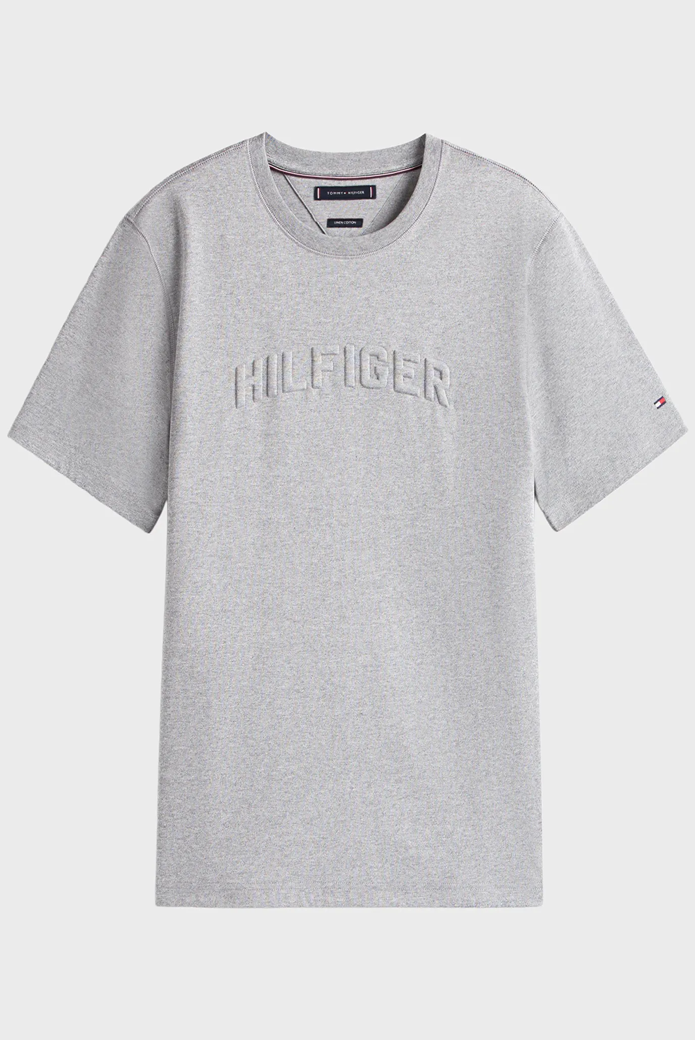 Чоловіча сіра футболка HILFIGER ARCH EMBOSSED 4