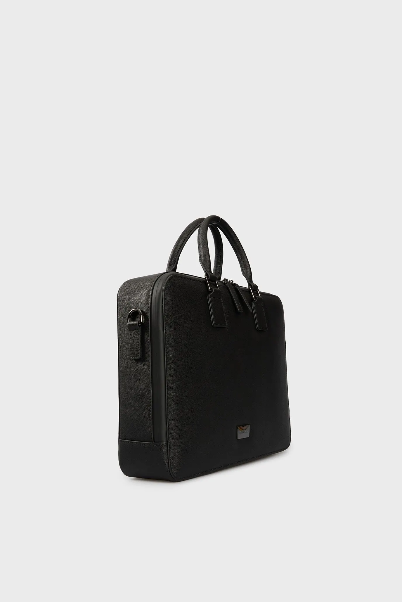 Чоловіча чорна шкіряна сумка для ноутбука VIN BRIEFCASE 3