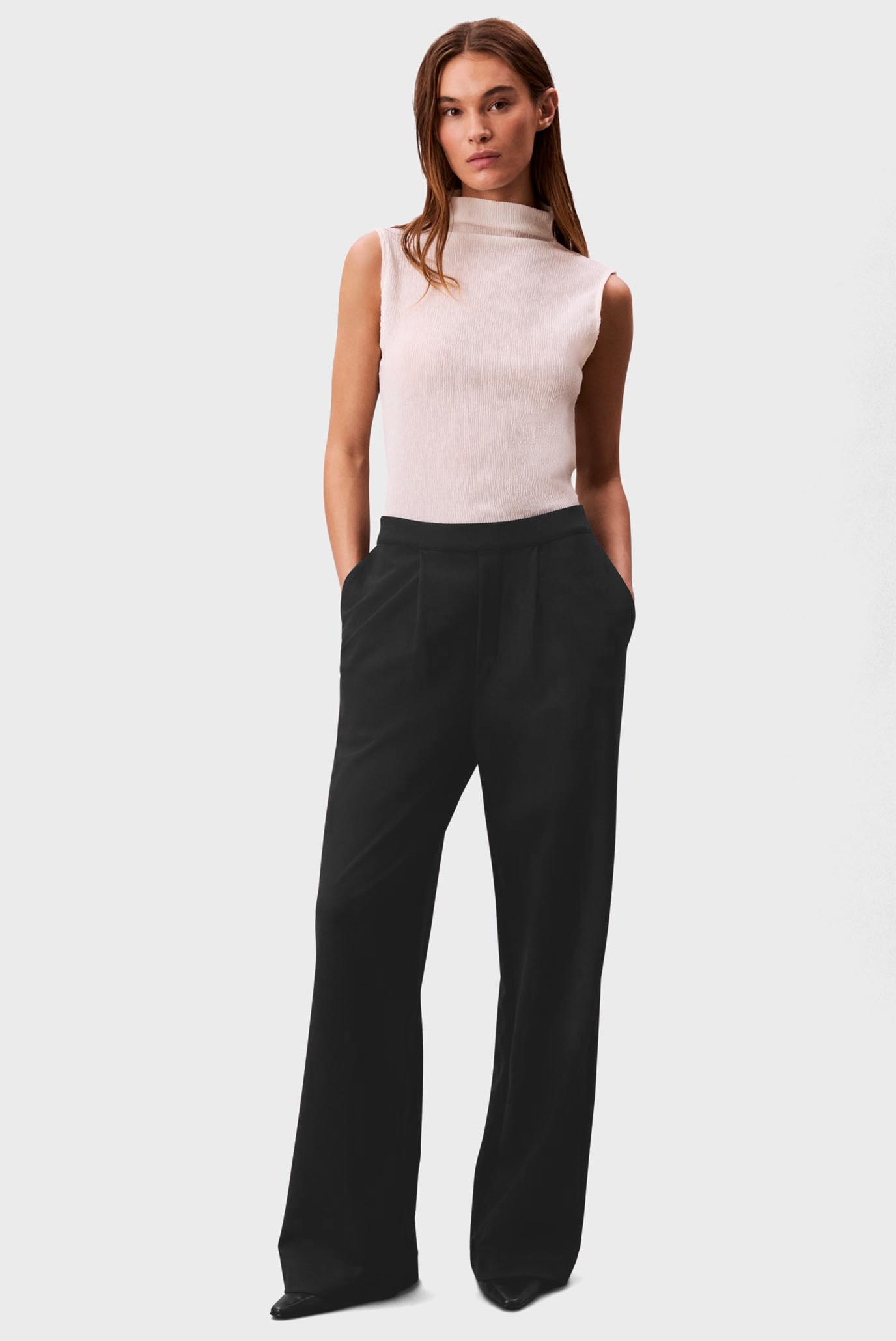 Женские черные брюки PONTE Черный 2-RG Calvin Klein LV044D663G Женские черные брюки PONTE Черный 2-RG Calvin Klein LV044D663G