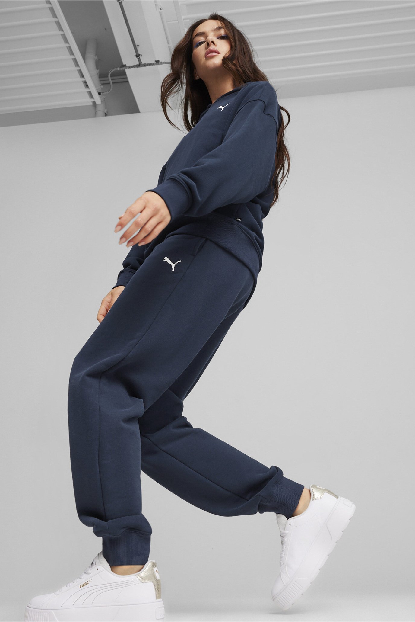 Жіночий темно-синій спортивний костюм (худі, штани) Loungewear Women's Track Suit 1