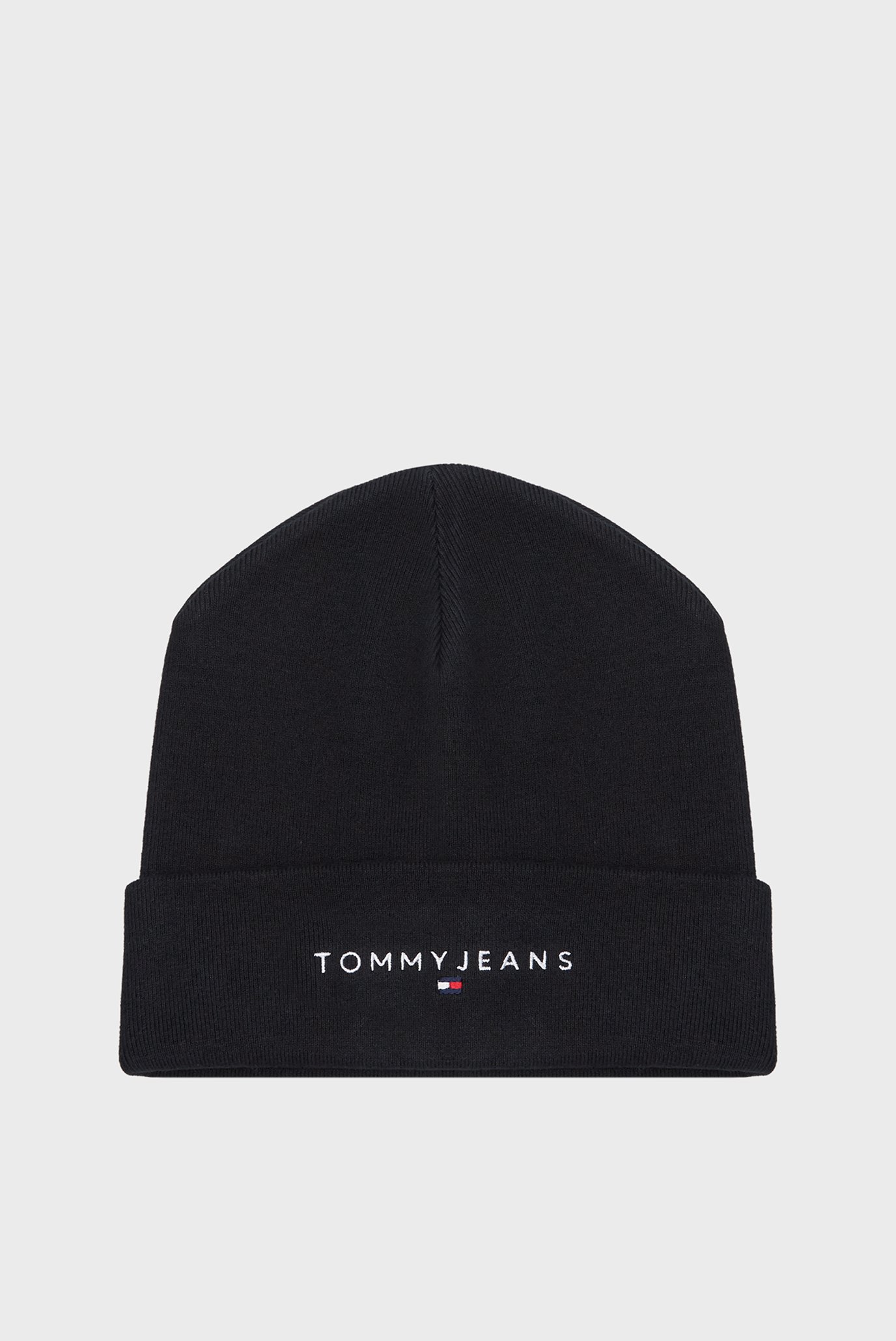 Женская черная шапка TJW LINEAR LOGO BEANIE 1