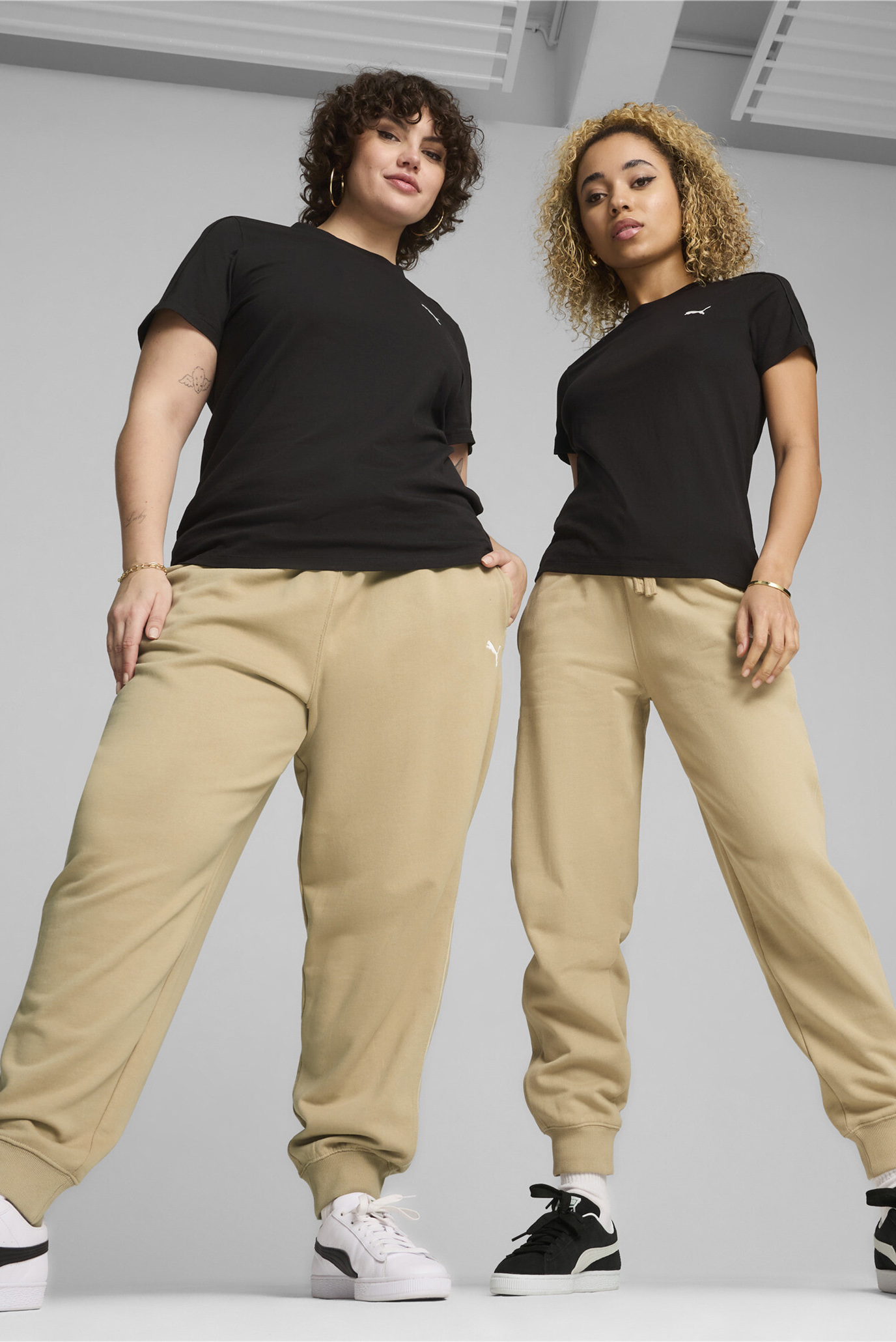 Женские бежевые спортивные брюки HER Women's High-Waisted Trousers 1