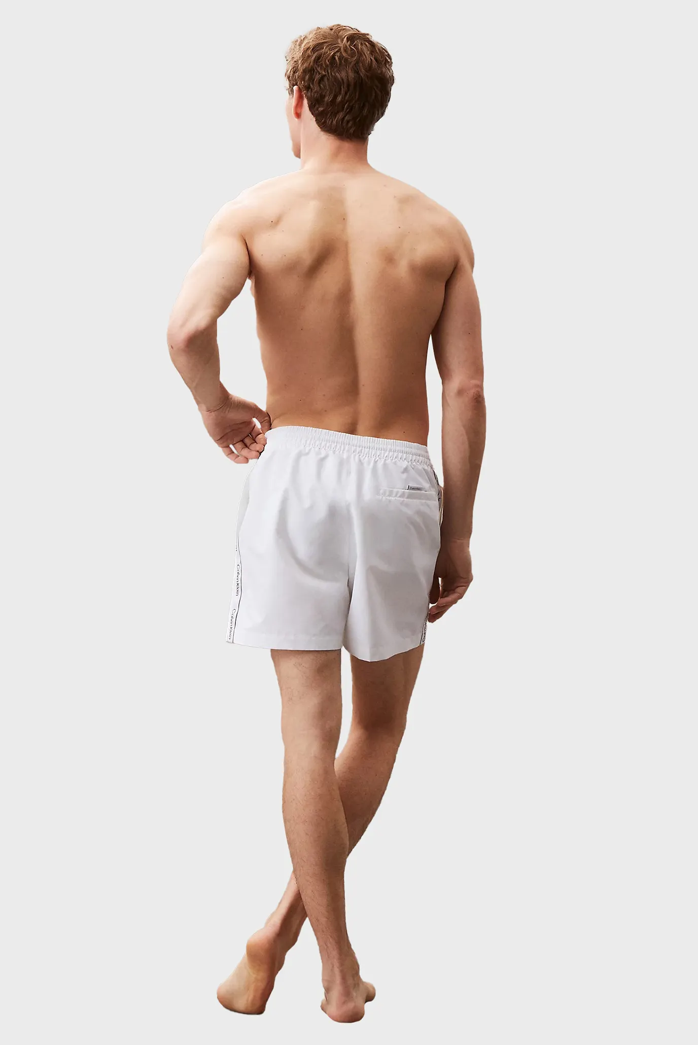 Мужские белые плавательные шорты MEDIUM DRAWSTRING 3