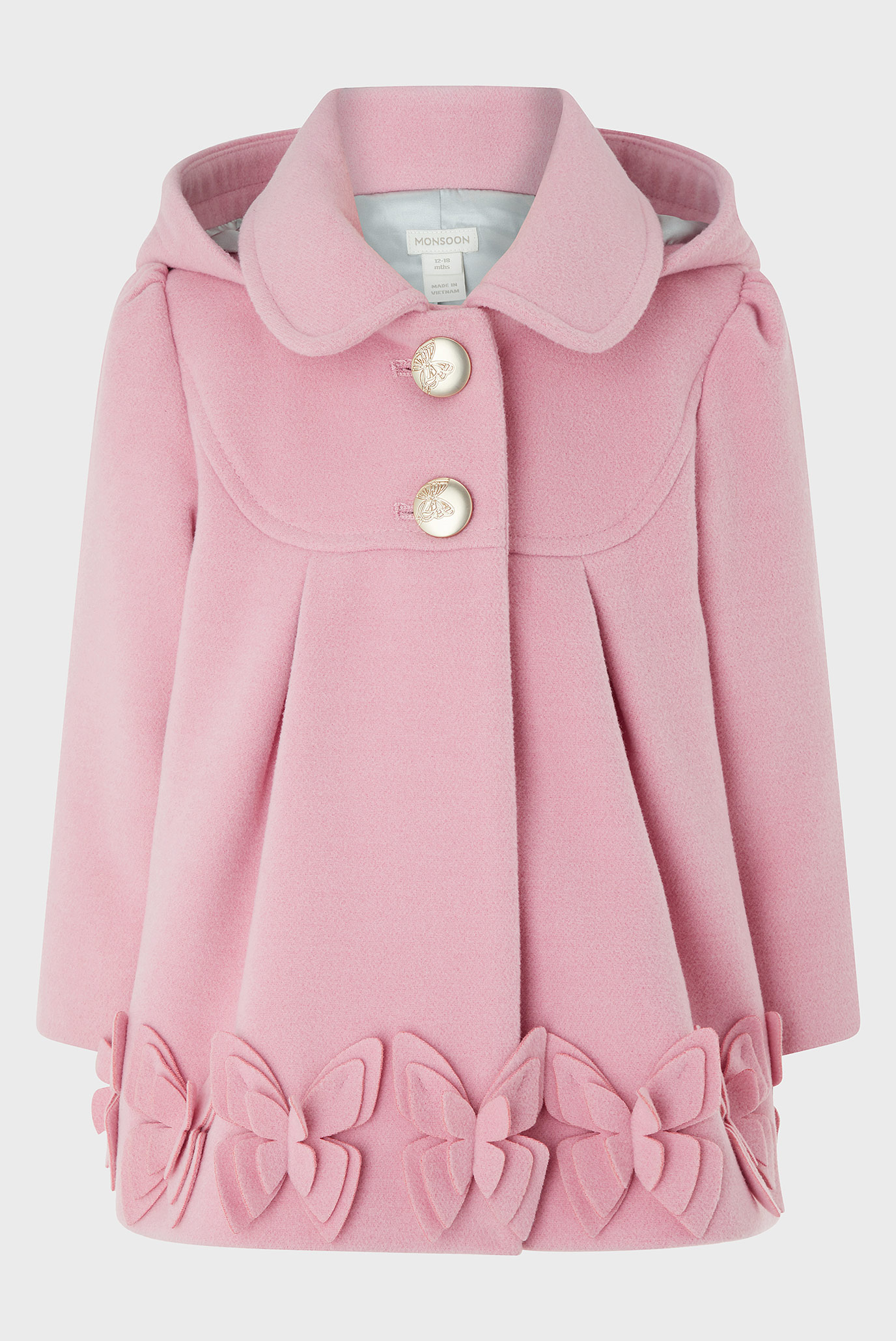 Детское розовое пальто BABY BEA BUTTERFLY COAT 1