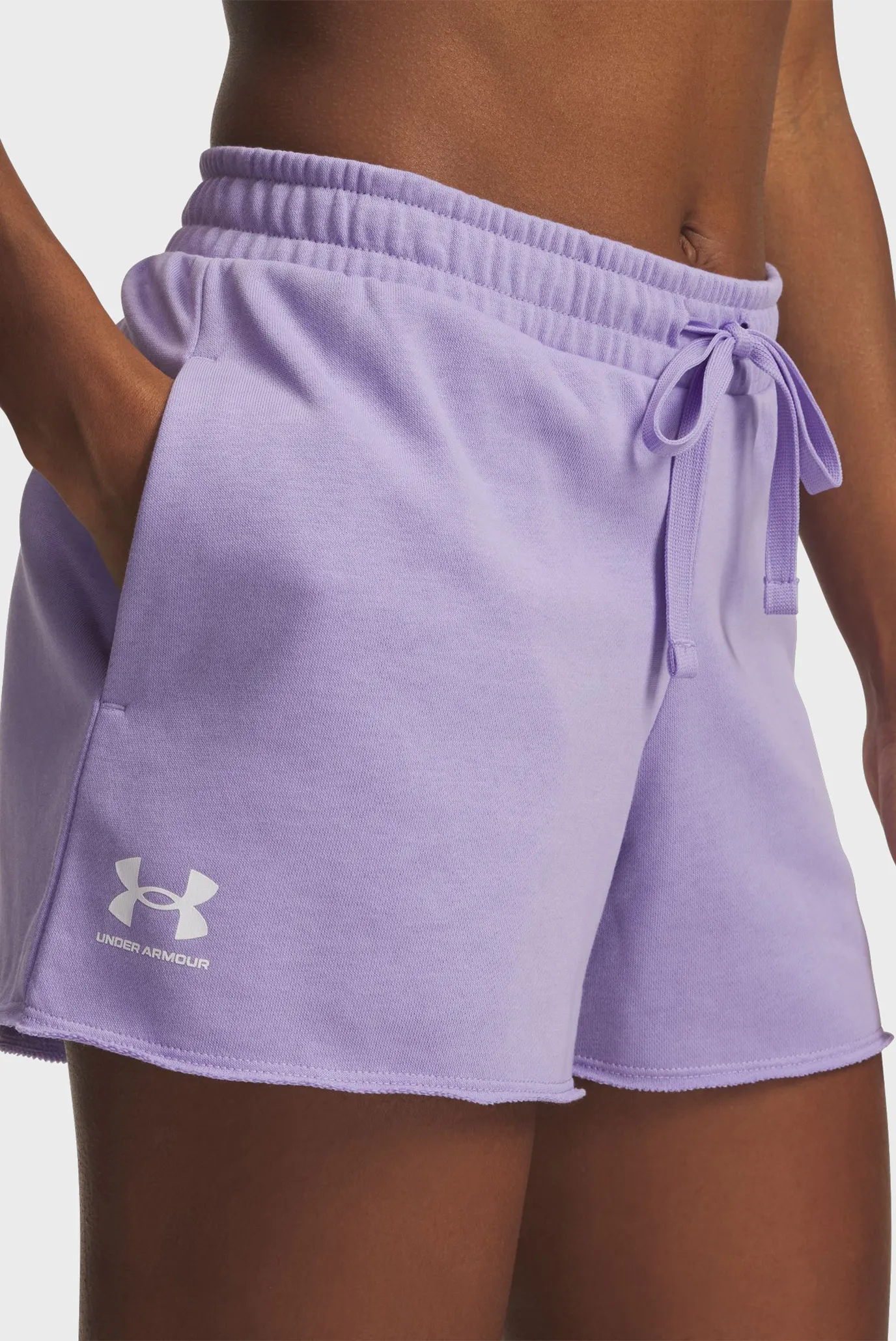 Жіночі бузкові шорти UA Rival Terry Short 4