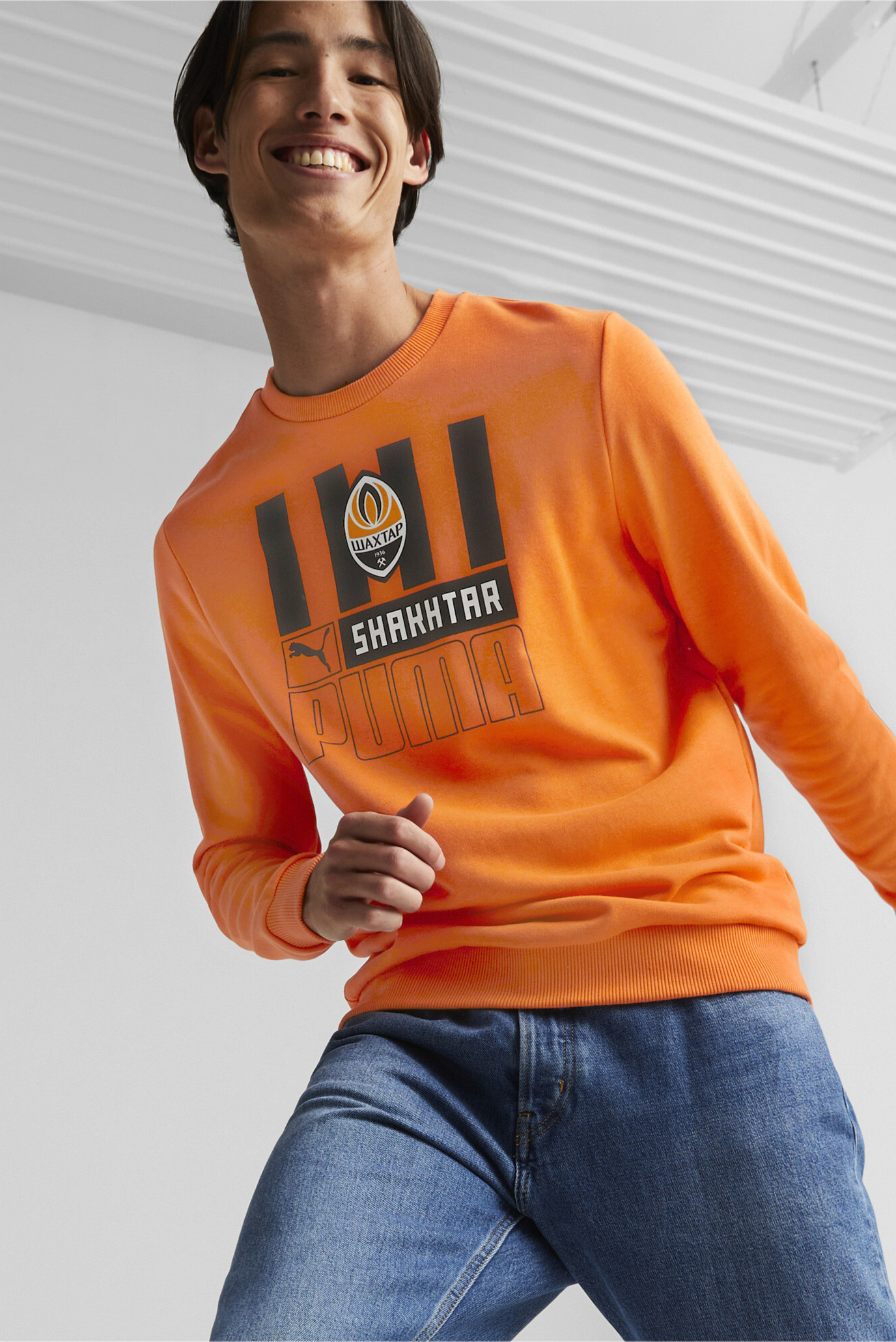 Мужской оранжевый свитшот FC Shakhtar Donetsk Football ftblCore Sweatshirt Men 1