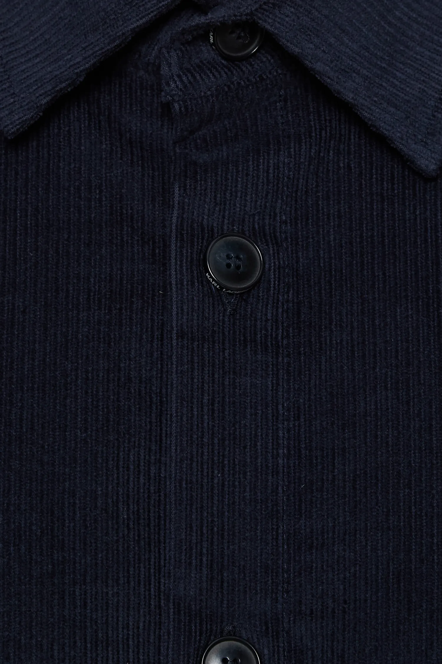 Мужская темно-синяя вельветовая рубашка 4