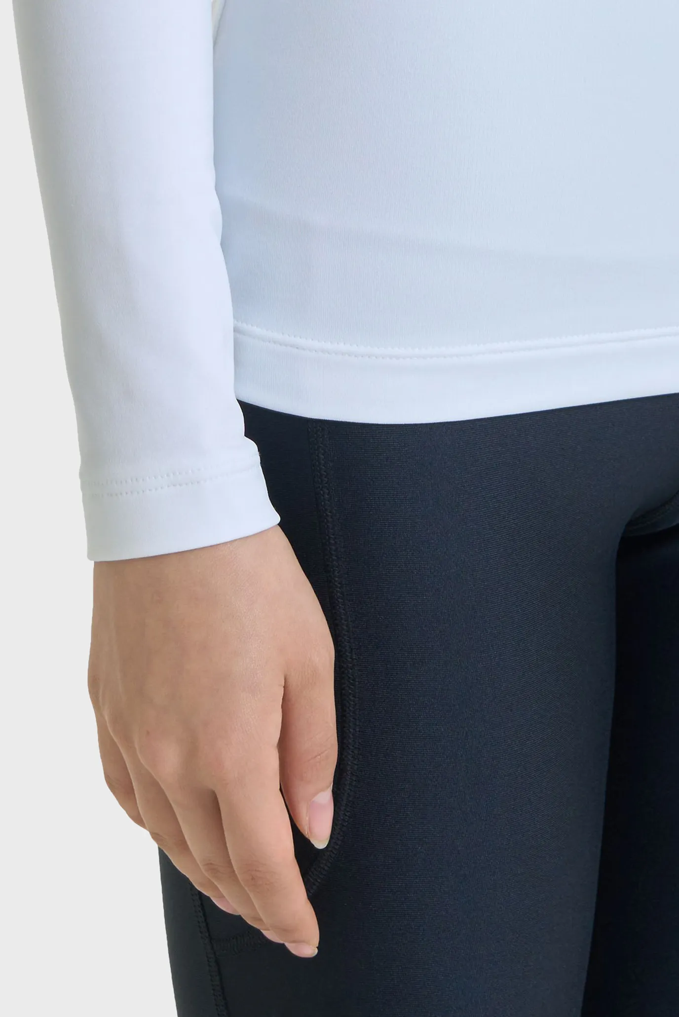 Жіночий білий лонгслів UA CG Authentics Mockneck 8