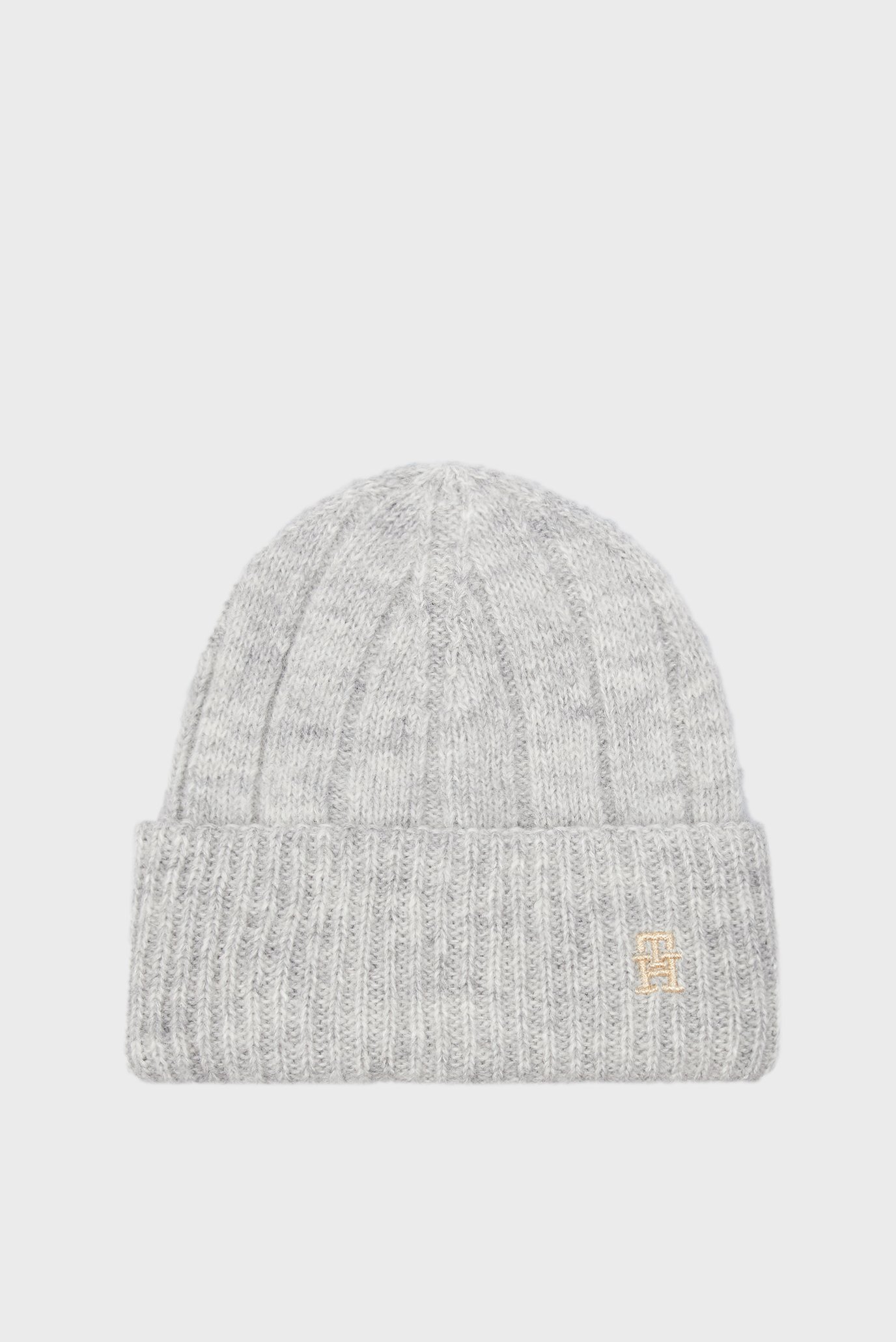 Женская серая шапка TH TIMELESS BEANIE 1