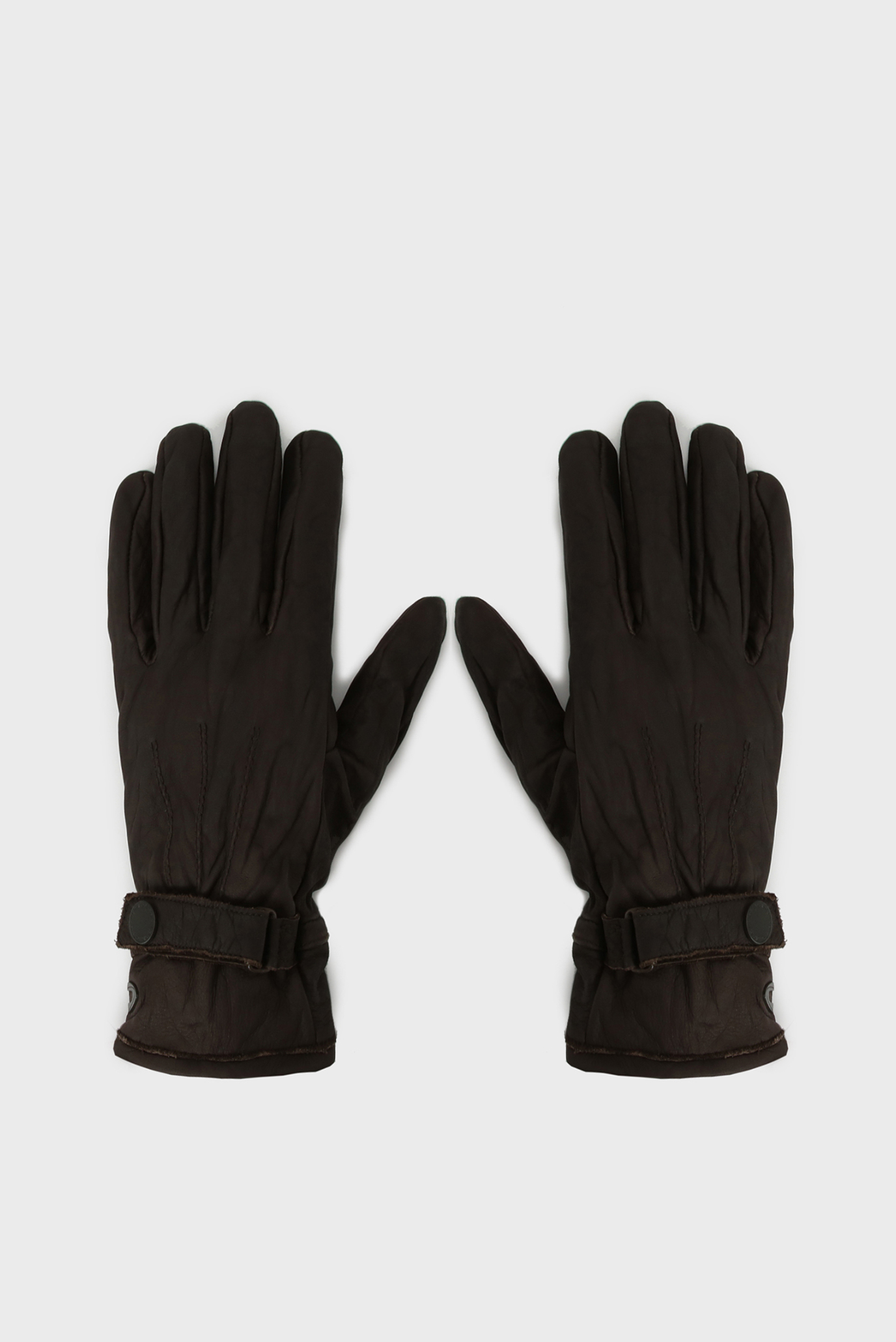 Чоловічі темно-коричневі шкіряні рукавички 1
