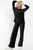Женский черный костюм (худи, брюки)