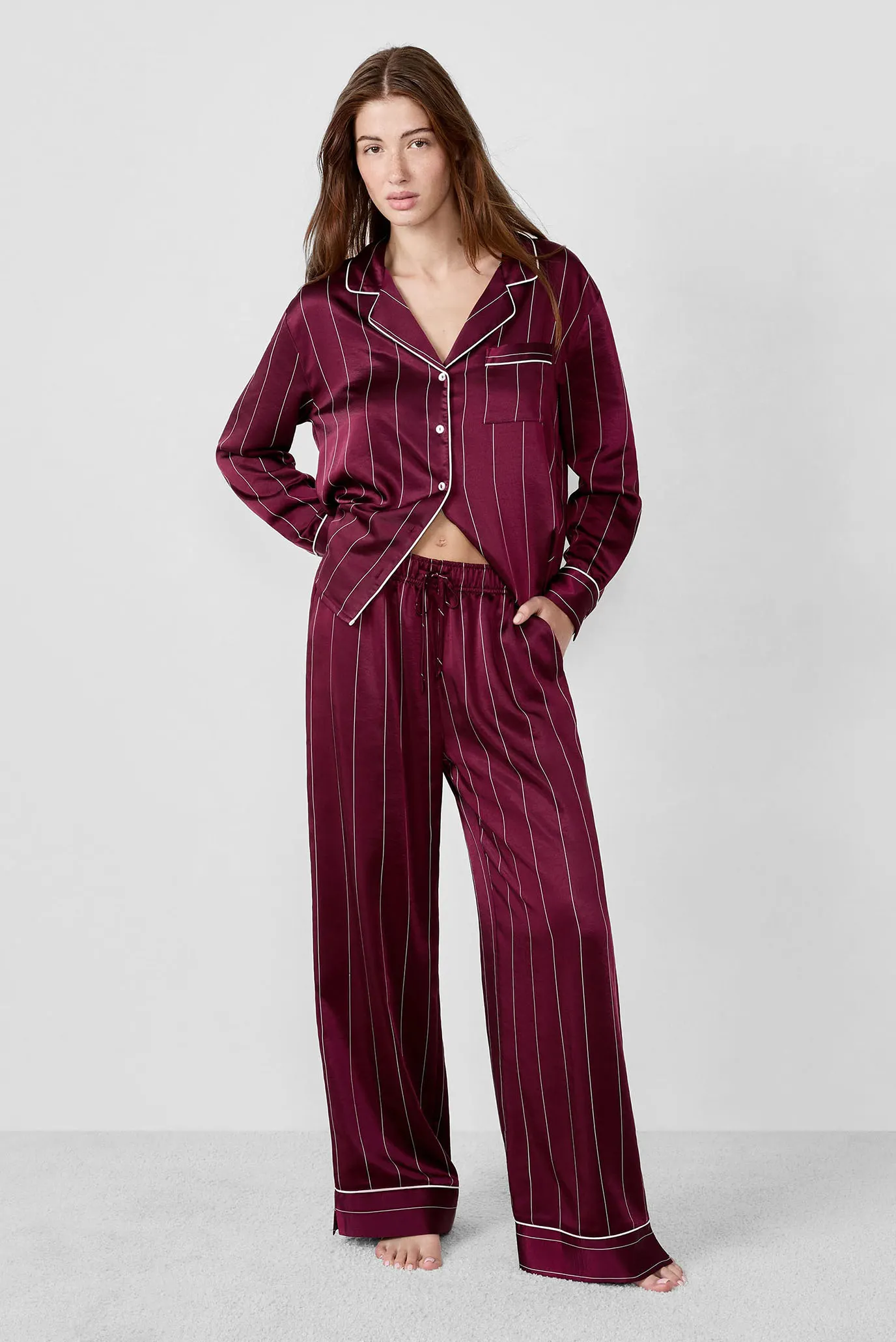 Женские бордовые брюки DAYANA 5