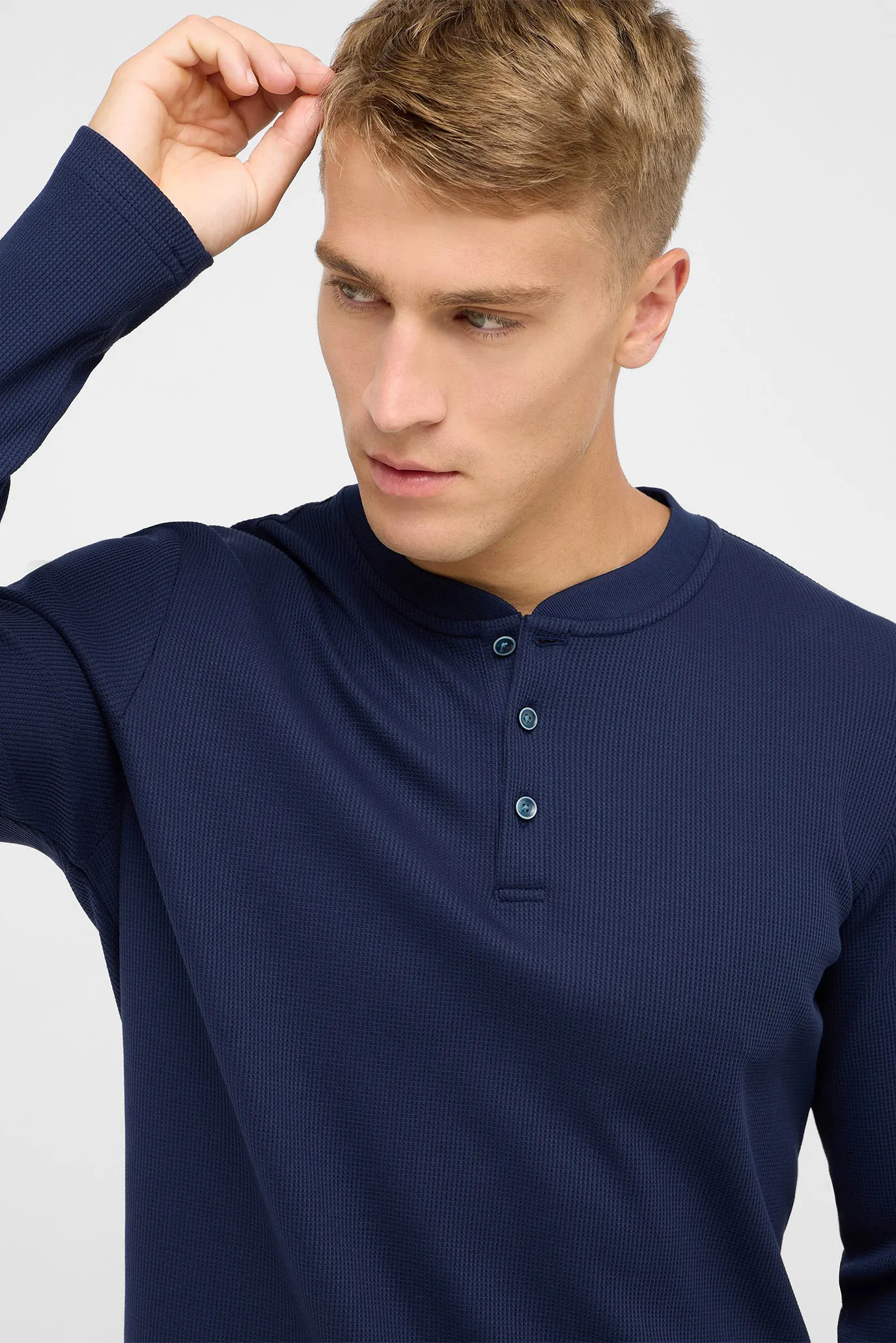 Чоловіче темно-синє поло 3