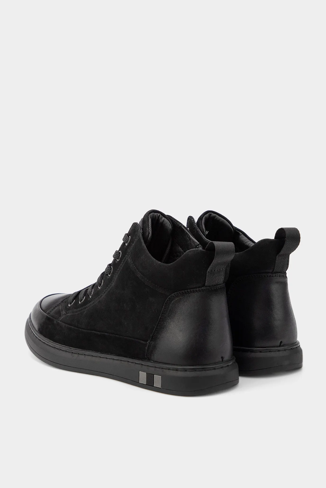 Мужские черные нубуковые хайтопы 4
