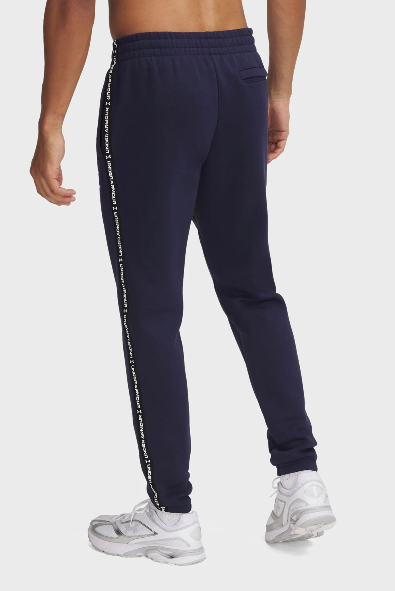 Мужские темно-синие спортивные брюки UA Icon Fleece Jgr Taping 3