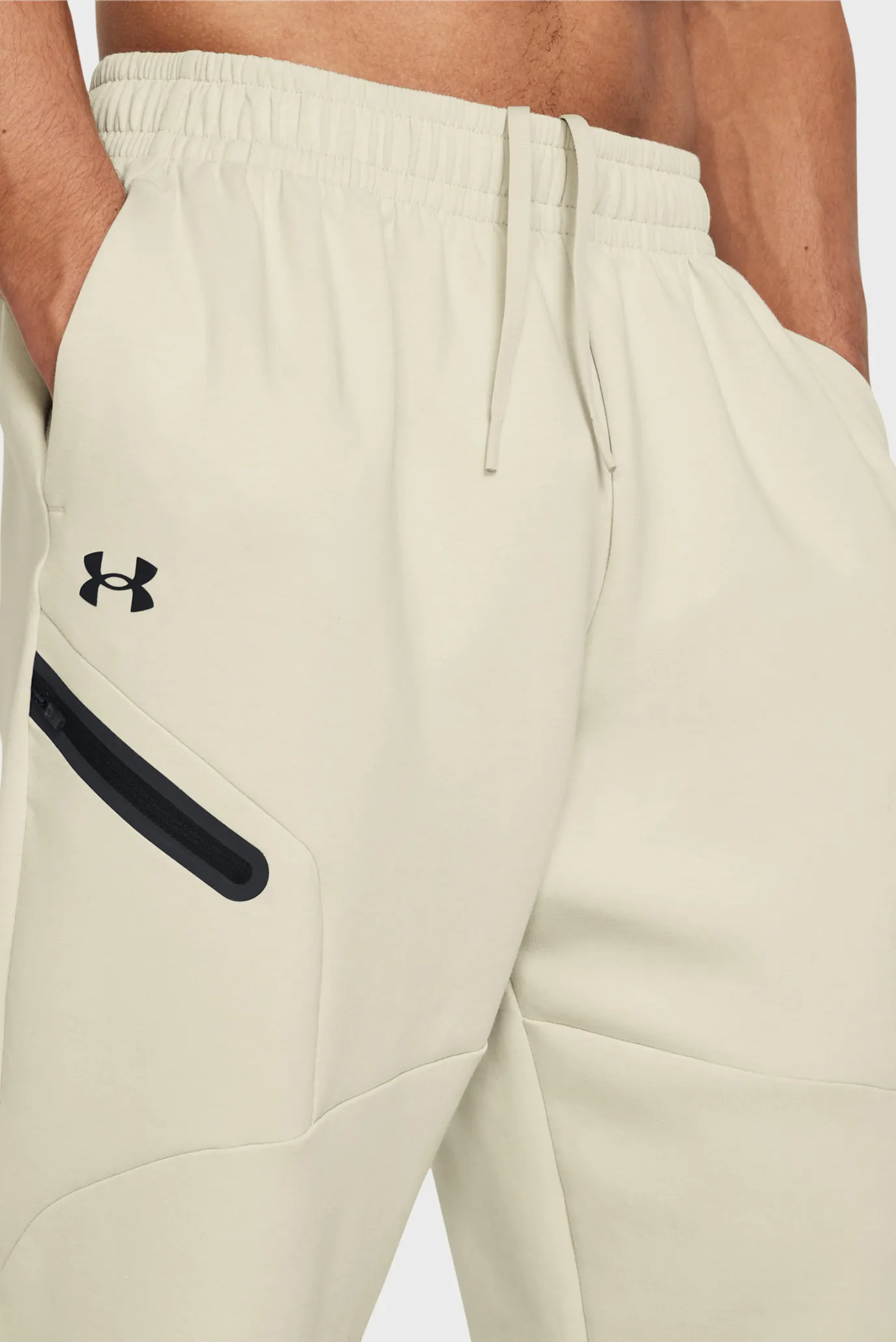 Чоловічі бежеві спортивні штани Unstoppable Flc Baggy Crop 4