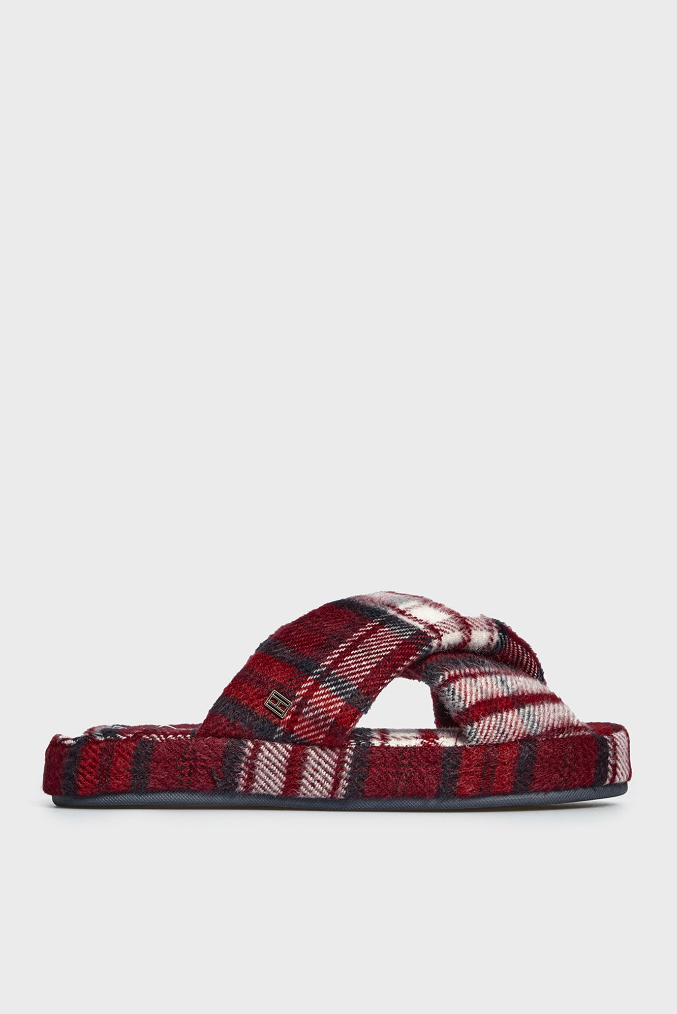 Женские бордовые тапочки в клетку TARTAN CHECK HOME SLIPPER 1