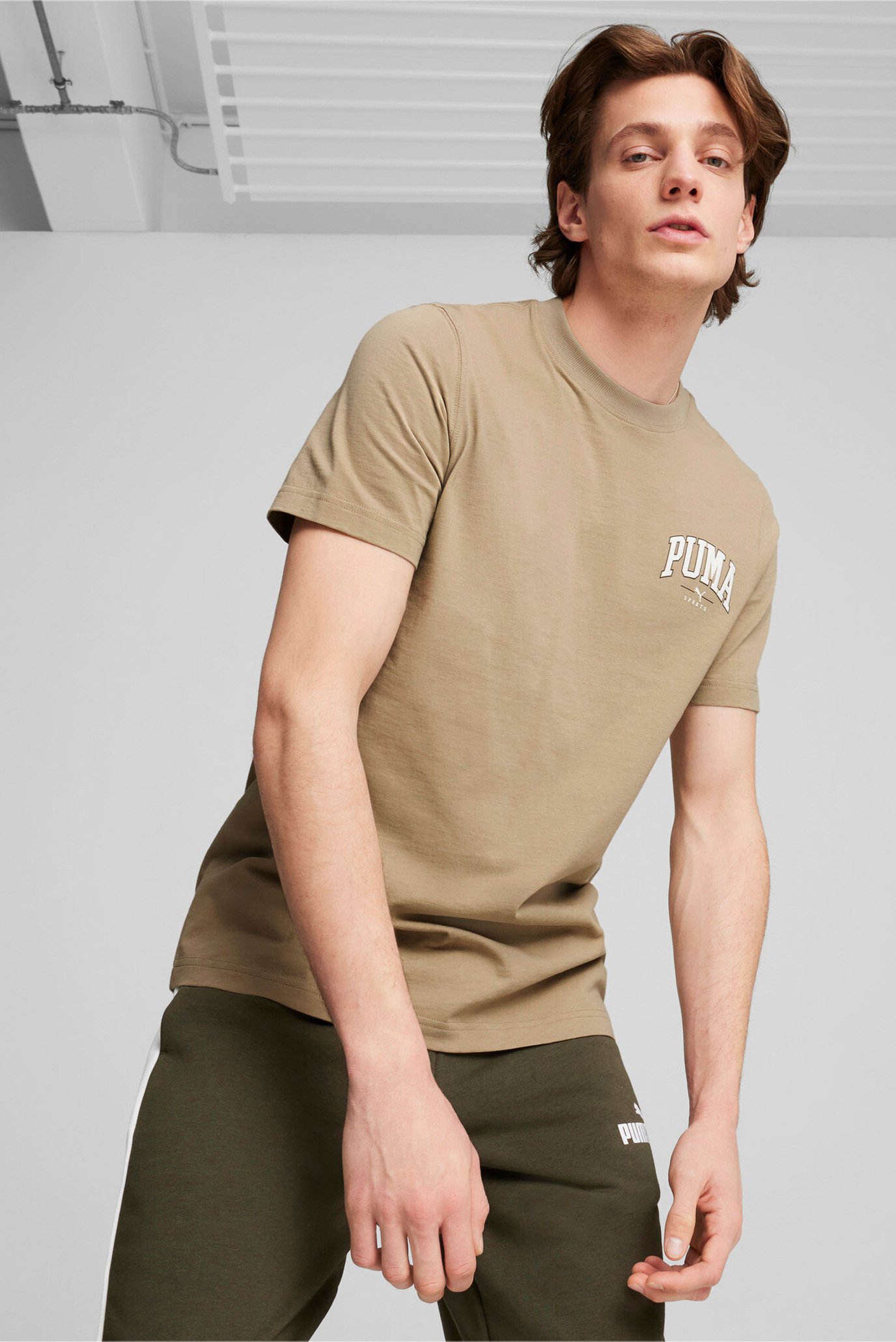 Мужская бежевая футболка PUMA SQUAD Tee Men 1